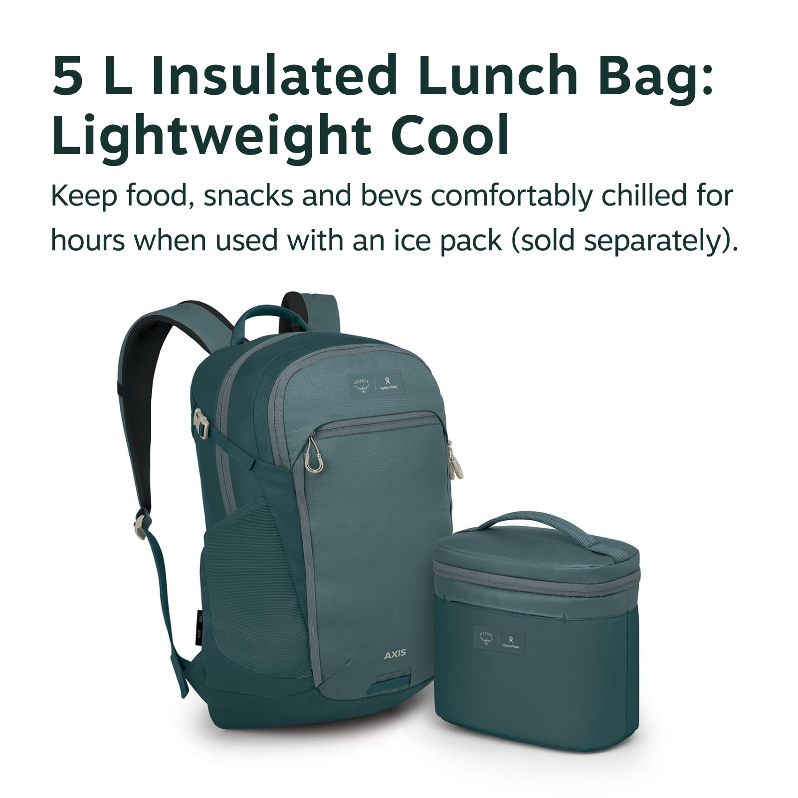 osprey-axis-campus-laptop-backpack-hydro-flask-5l-lunch-bag-bundle-cascade image 4