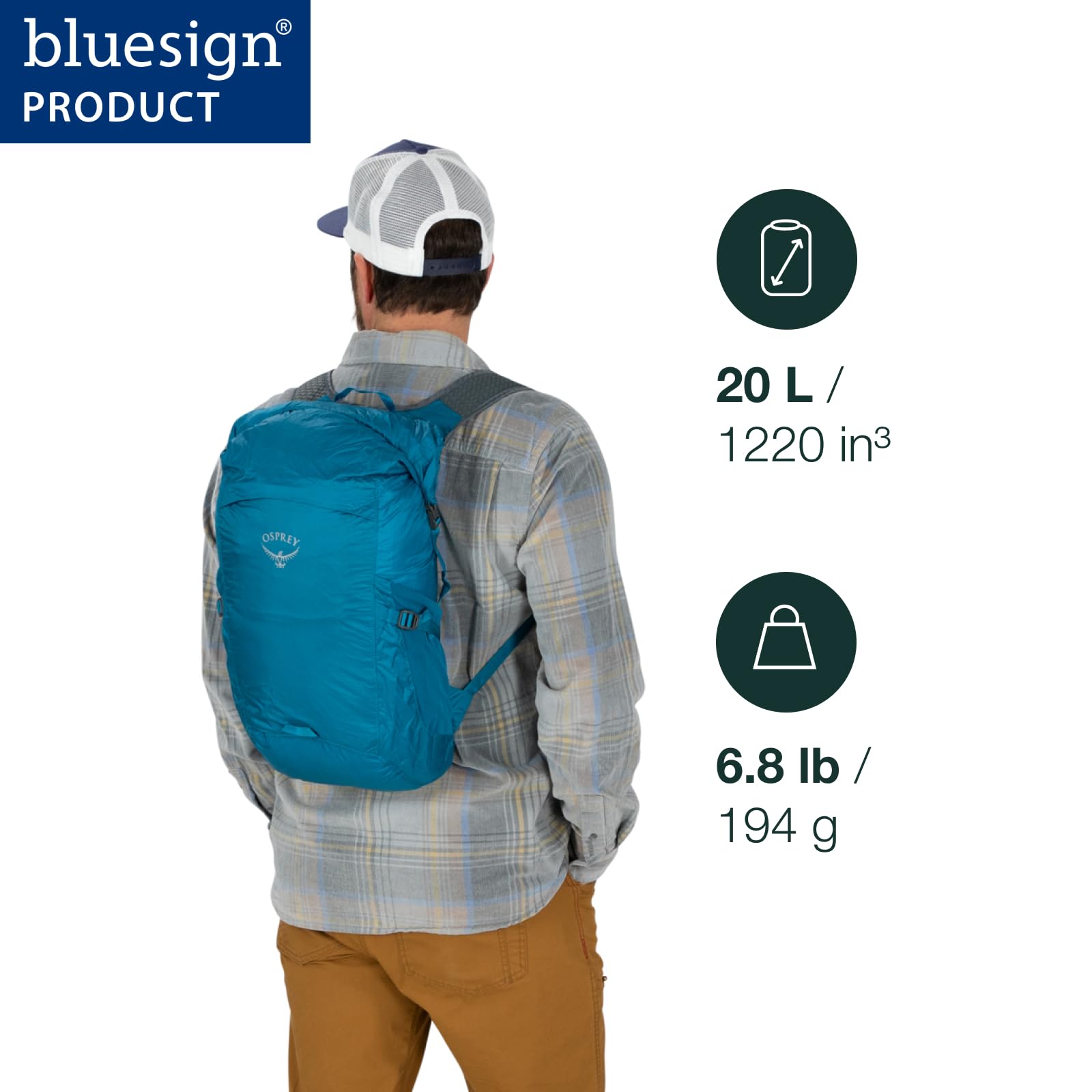 osprey-ultralight-20l-dry-stuff-pack-ipx5-waterproof-roll-top-backpack image 2