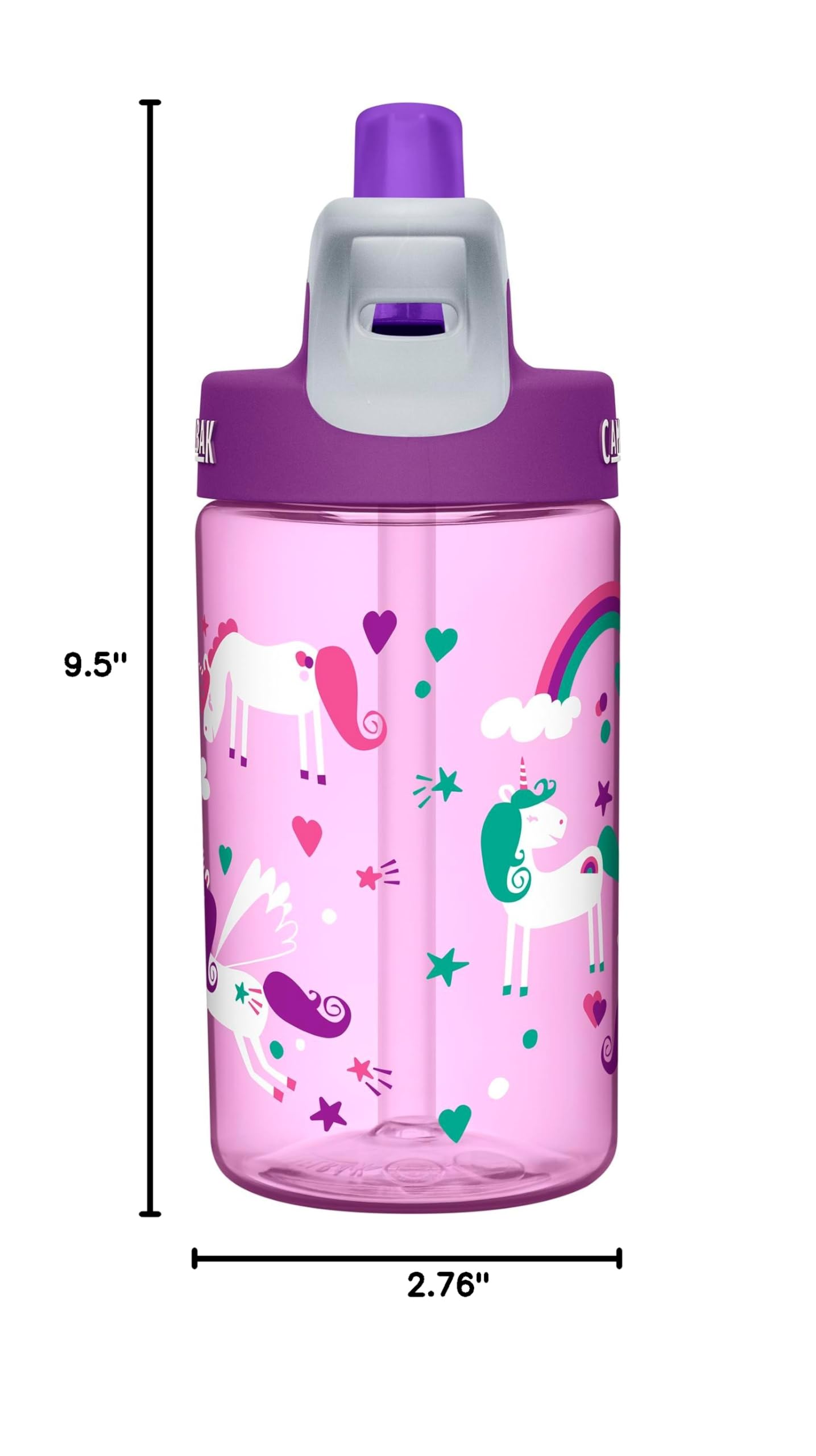 camelbak-eddy-kids-12oz-water-bottle-with-big-bite-valve-unicorns image 7