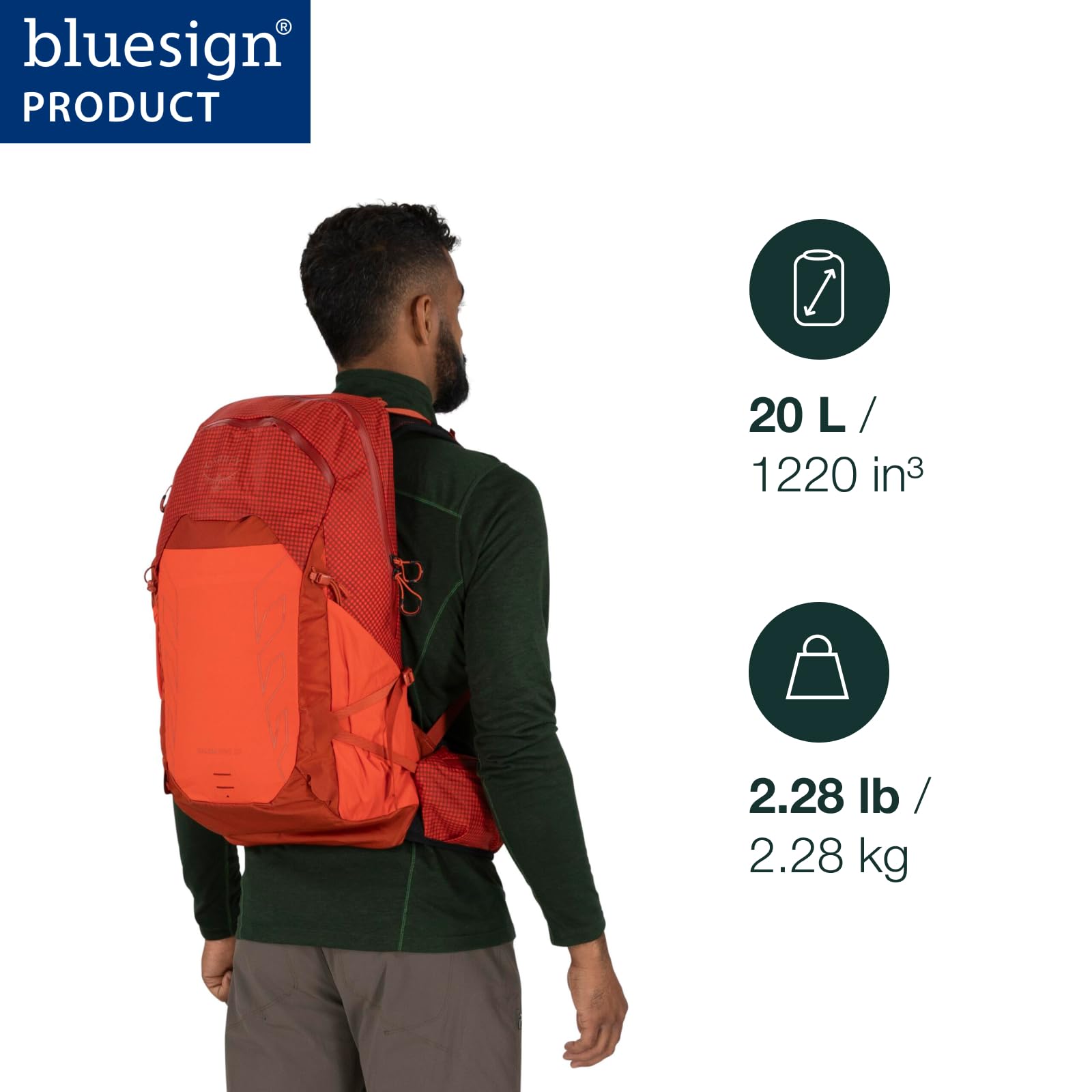 osprey-talon-pro-20l-men-s-hiking-backpack-with-hipbelt-silver-lining image 2