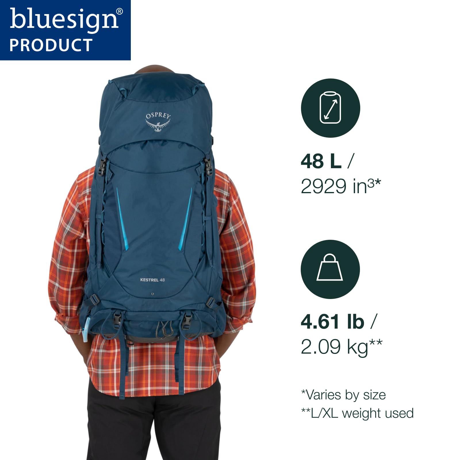 osprey-kestrel-48l-men-s-backpacking-backpack-moss-green-small-medium image 2