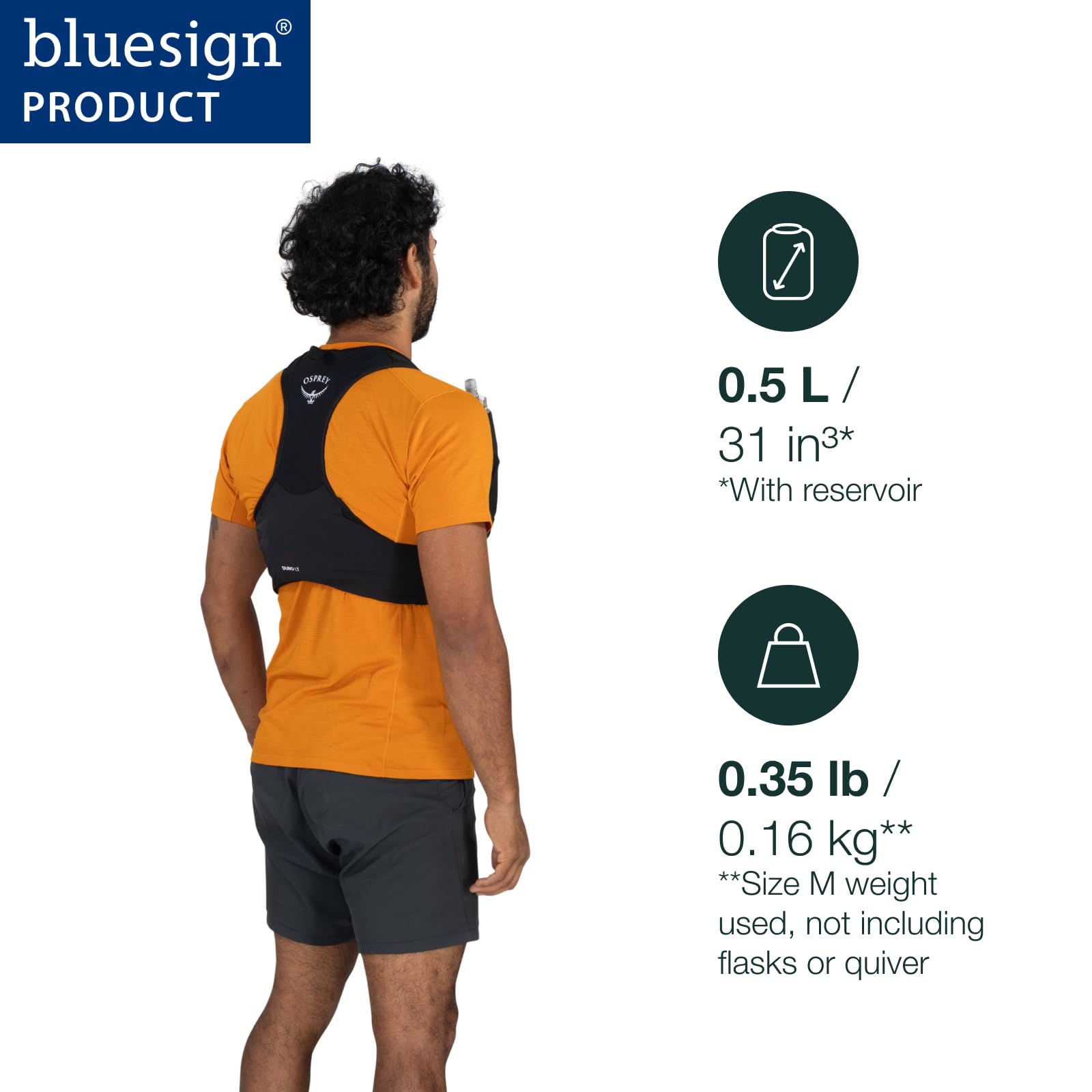 osprey-duro-lt-men-s-running-hydration-vest-with-2-x-500ml-soft-flasks image 2