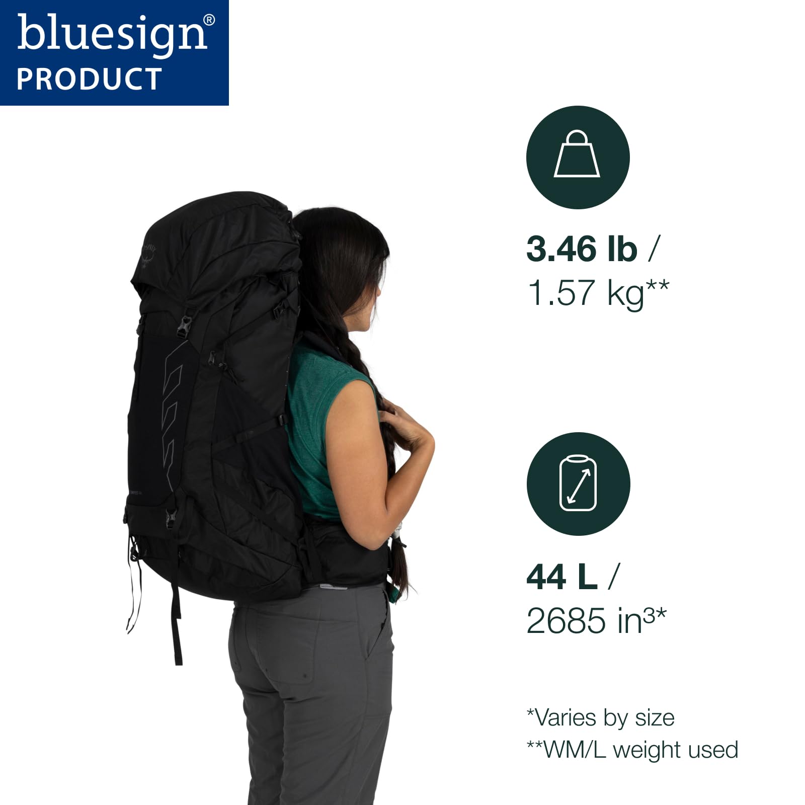 osprey-tempest-44l-women-s-lightweight-hiking-backpack-red-pampas-coal-grey-m-l image 2