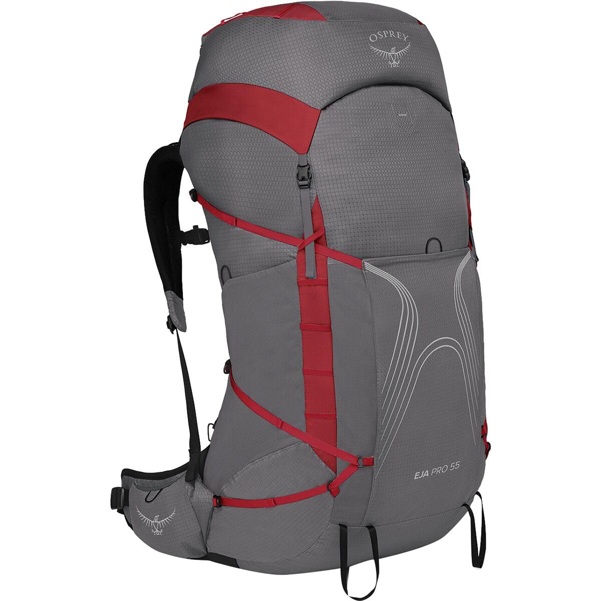 osprey-eja-pro-55l-women-s-backpacking-backpack-dale-grey-poinsettia-red-wxs-s image 1