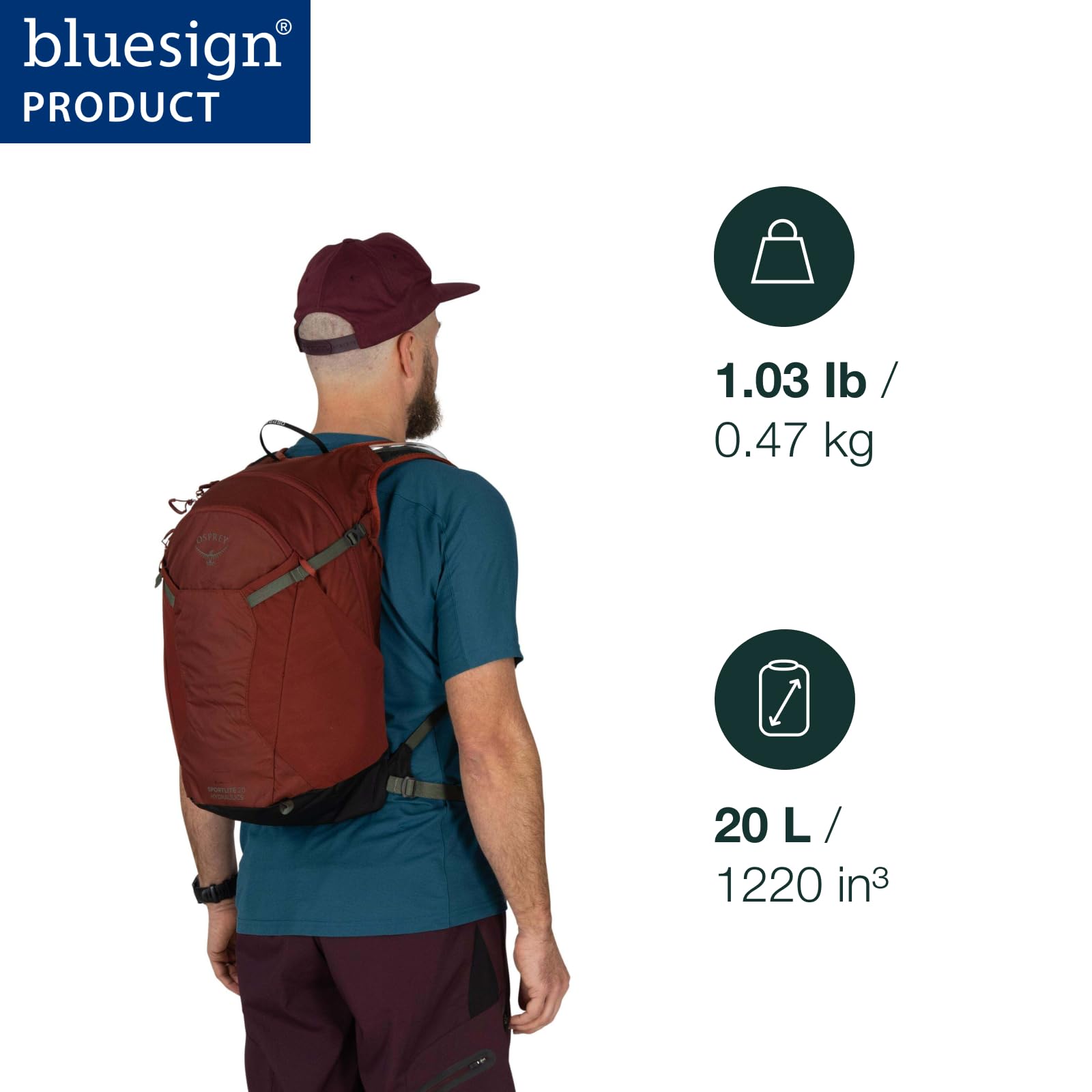 osprey-sportlite-20l-lightweight-hiking-backpack-with-hydraulics-reservoir image 2