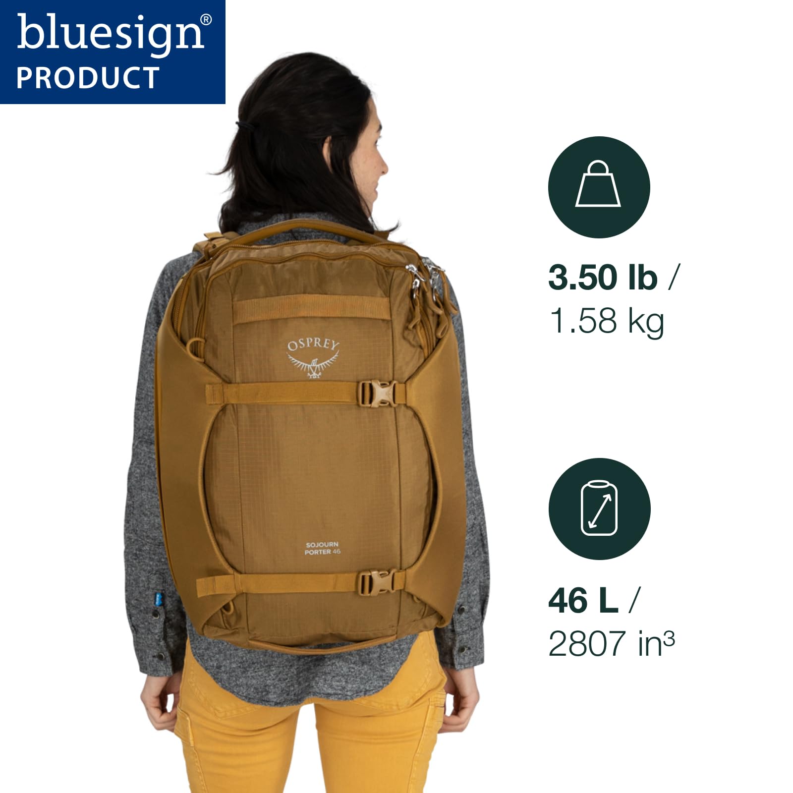 osprey-sojourn-porter-46l-travel-backpack-carry-on-luggage-with-airscape-backpan image 2