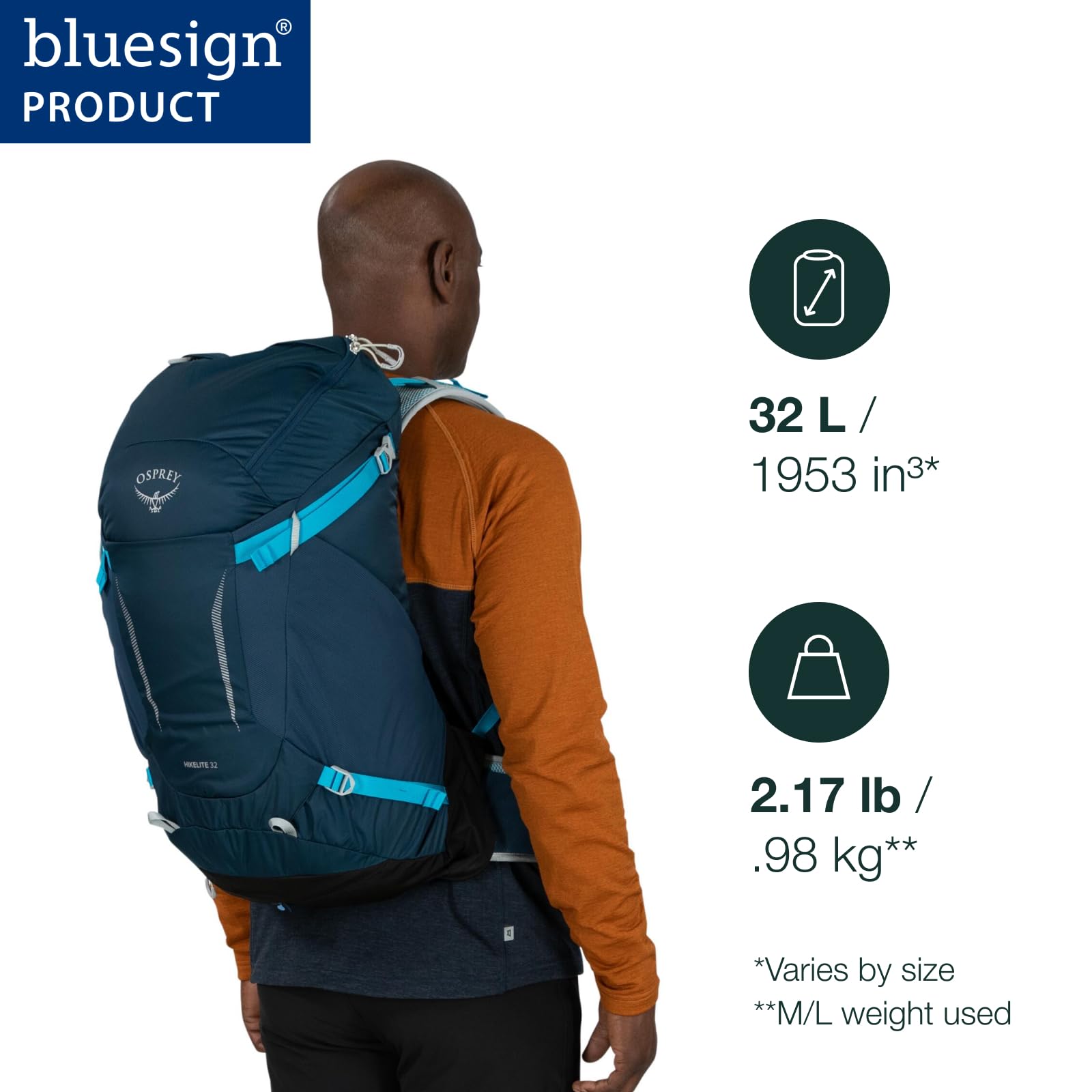 osprey-hikelite-32l-lightweight-hiking-backpack-durable-travel-daypack-with-rain image 2
