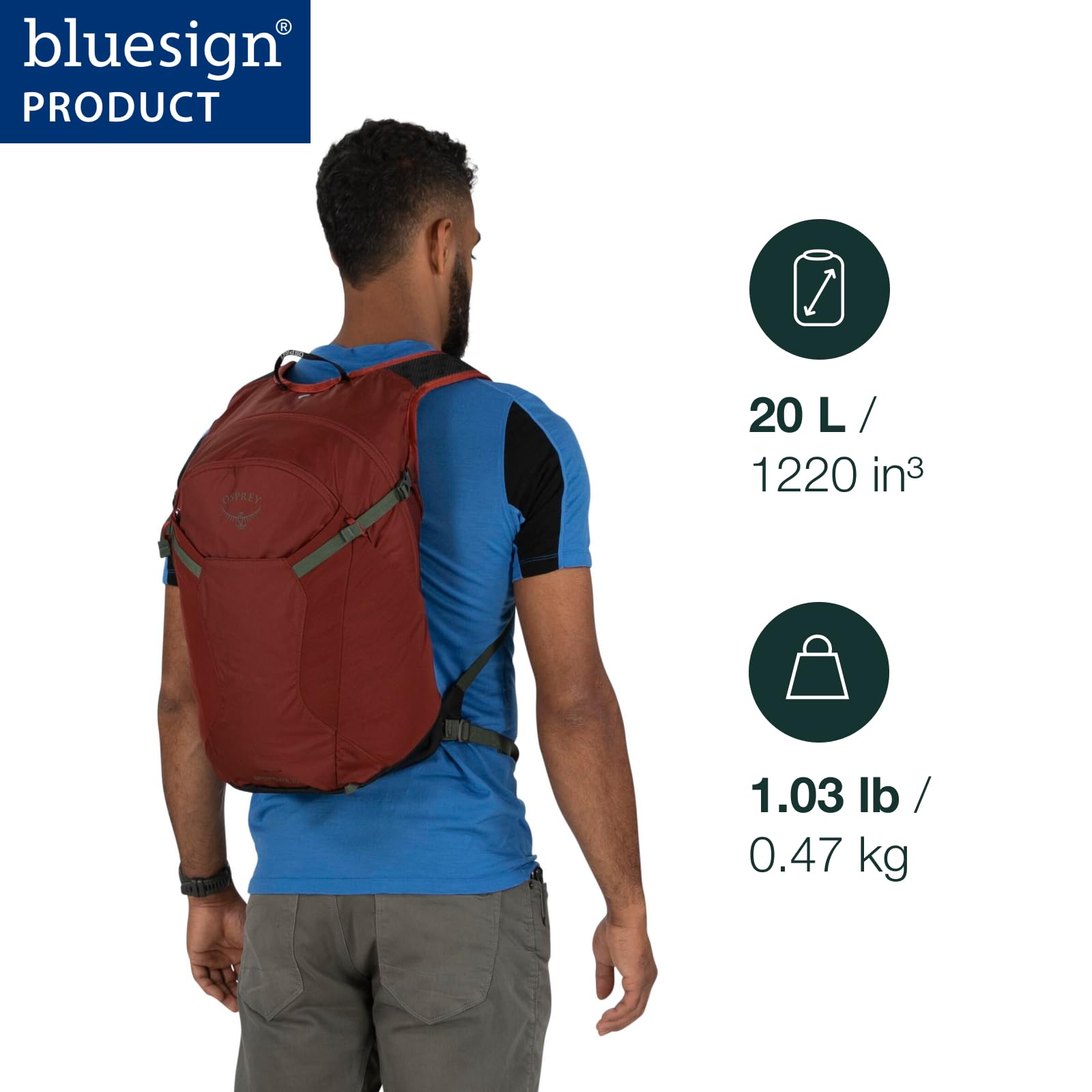 osprey-sportlite-20l-lightweight-hiking-backpack-tungsten-grey-wolf image 2