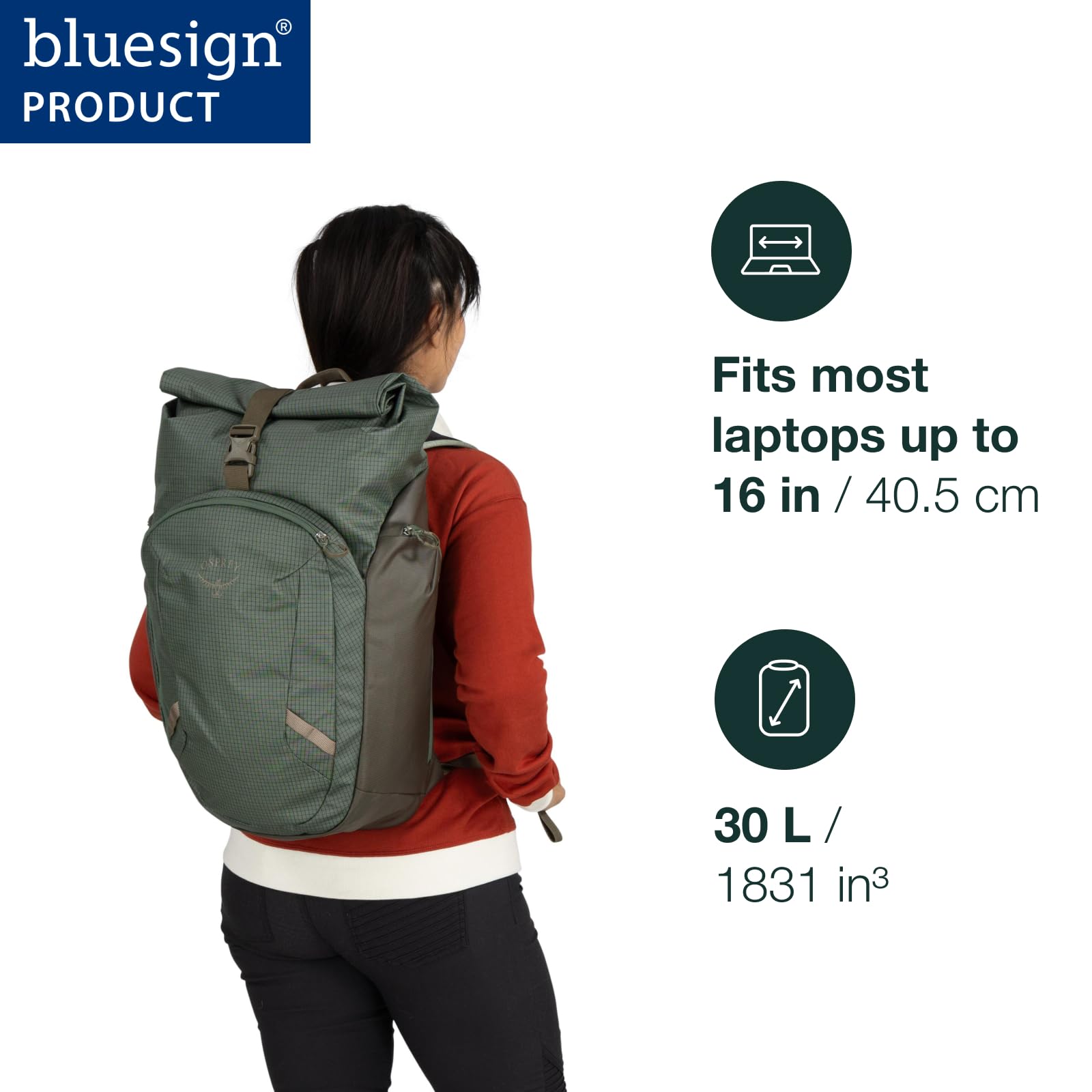 osprey-transporter-roll-top-commuter-backpack-pine-leaf image 2
