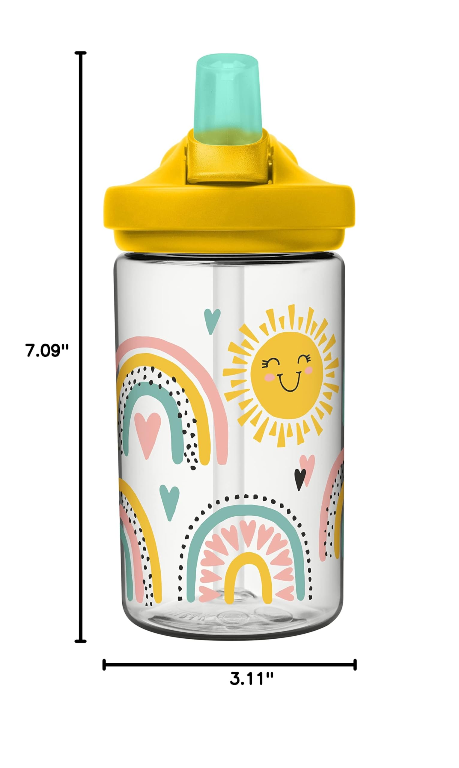 camelbak-eddy-kids-14oz-water-bottle-tritan-renew-straw-top-leak-proof-rainbows- image 5
