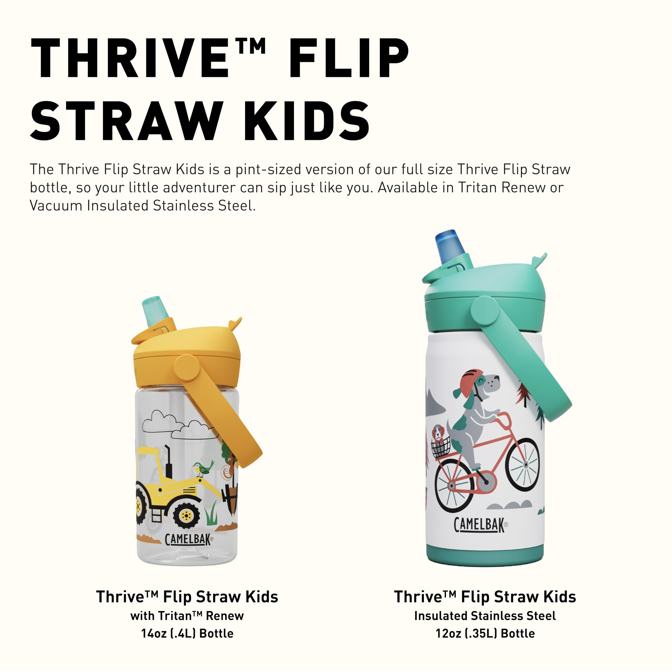 camelbak-thrive-flip-straw-kids-water-bottle-14oz-jungle-animals image 8