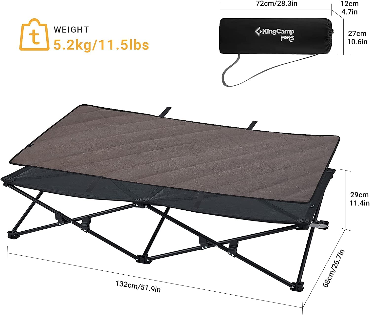 kingcamp-pets-sedum-l-plus-dog-bed-cot image 8