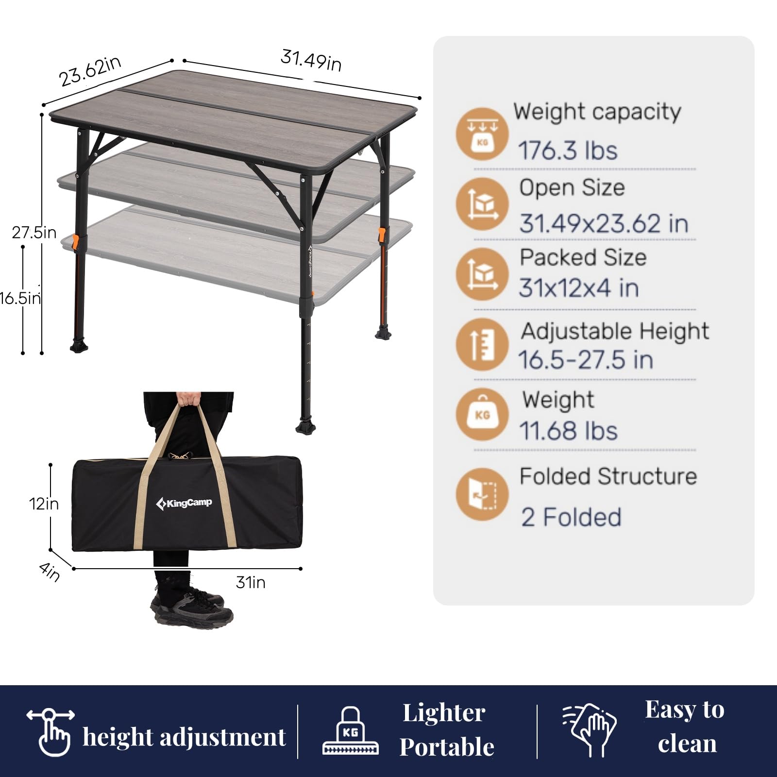 kingcamp-granite-p8060-folding-fiberglass-camping-table image 3