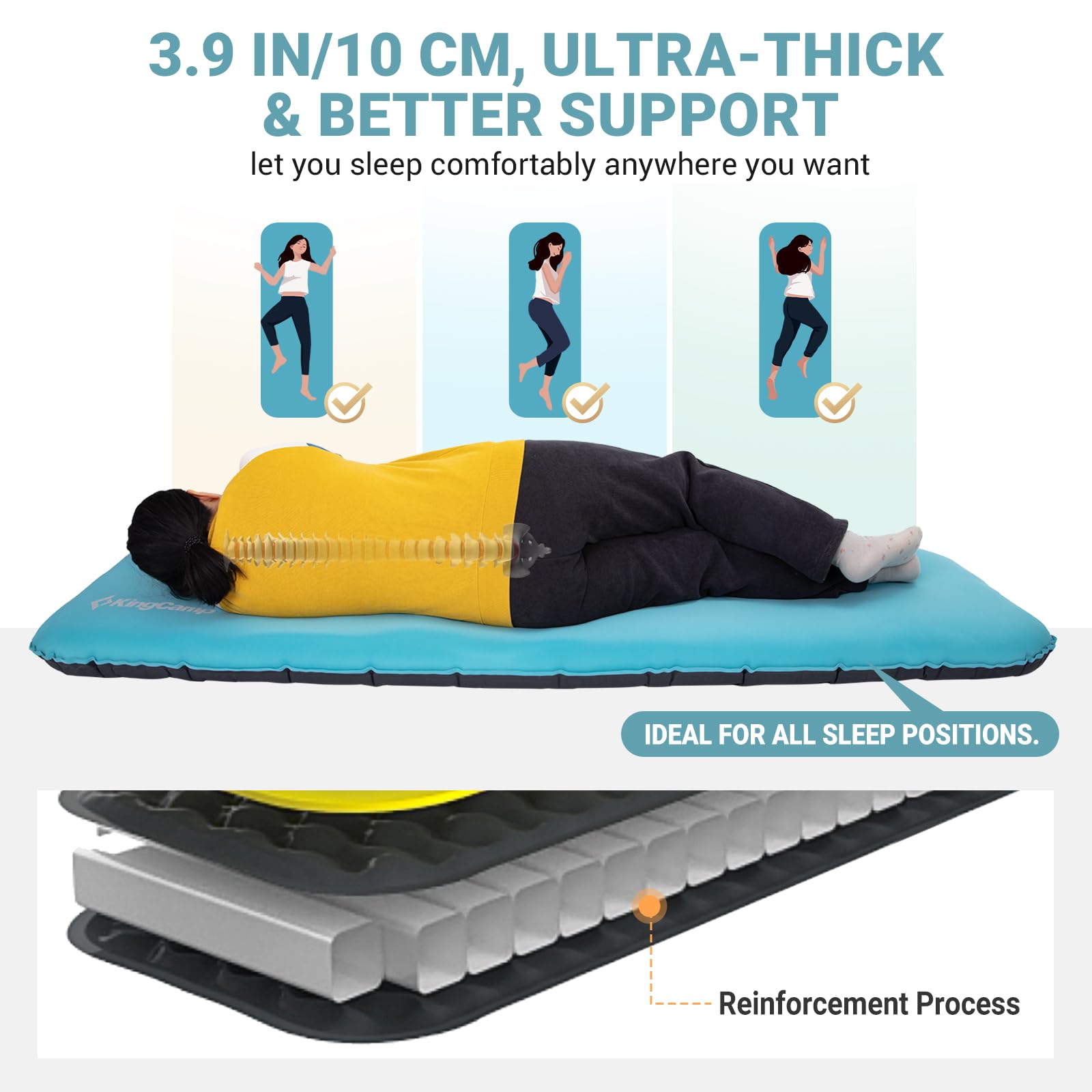 kingcamp-hybrid-foam-topper-inflatable-sleeping-pad image 6
