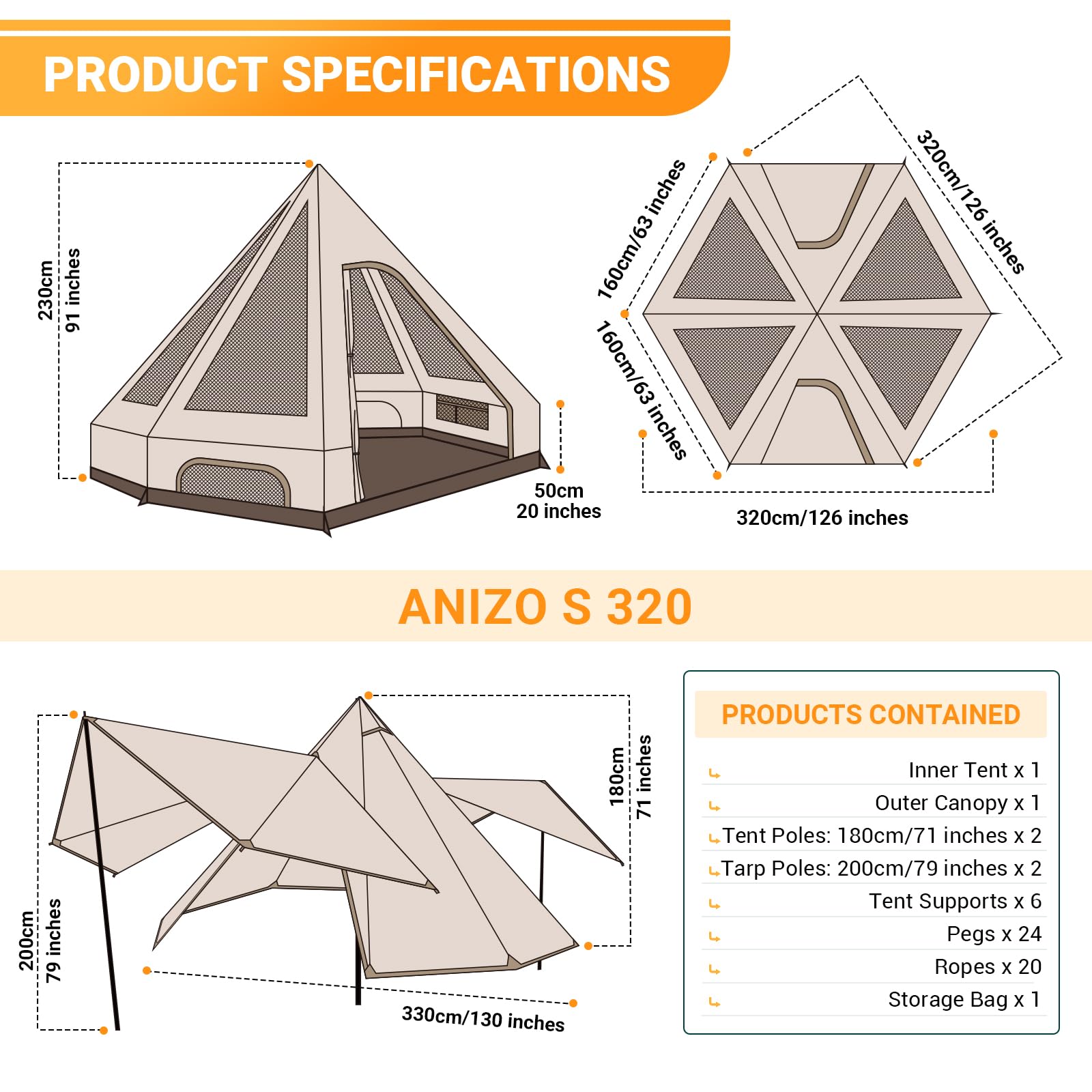 kingcamp-anizo-s-320-double-layered-teepee-tent image 3
