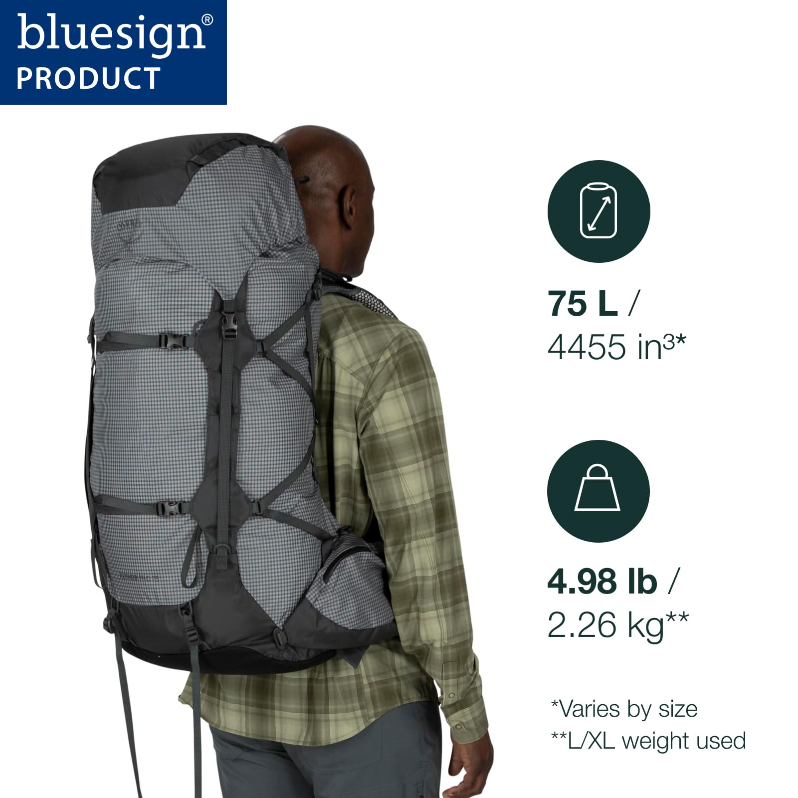 osprey-aether-pro-75l-men-s-backpacking-backpack-silver-lining-s-m image 2