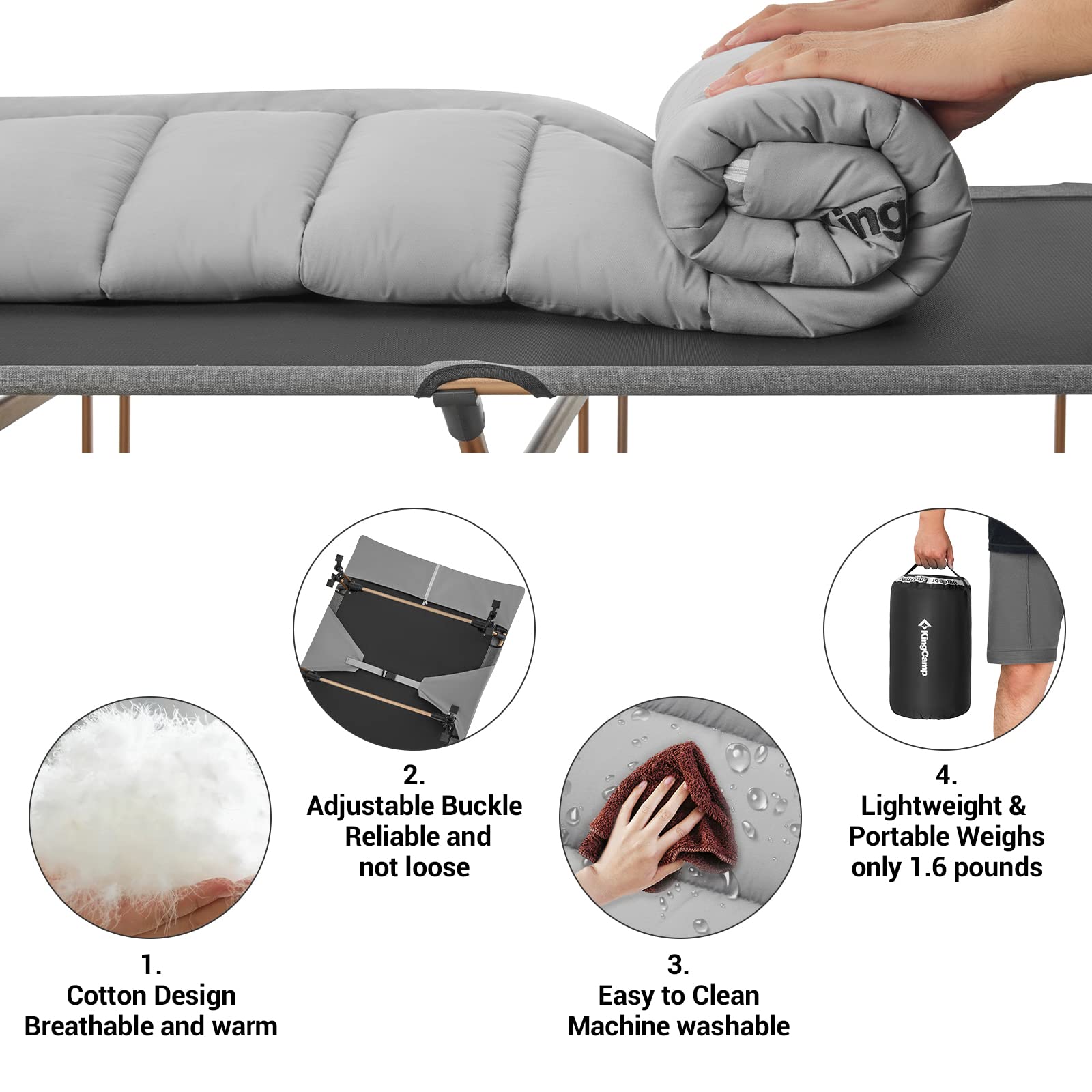 kingcamp-bliss-l-padded-mat-sleeping-cot-pad image 2