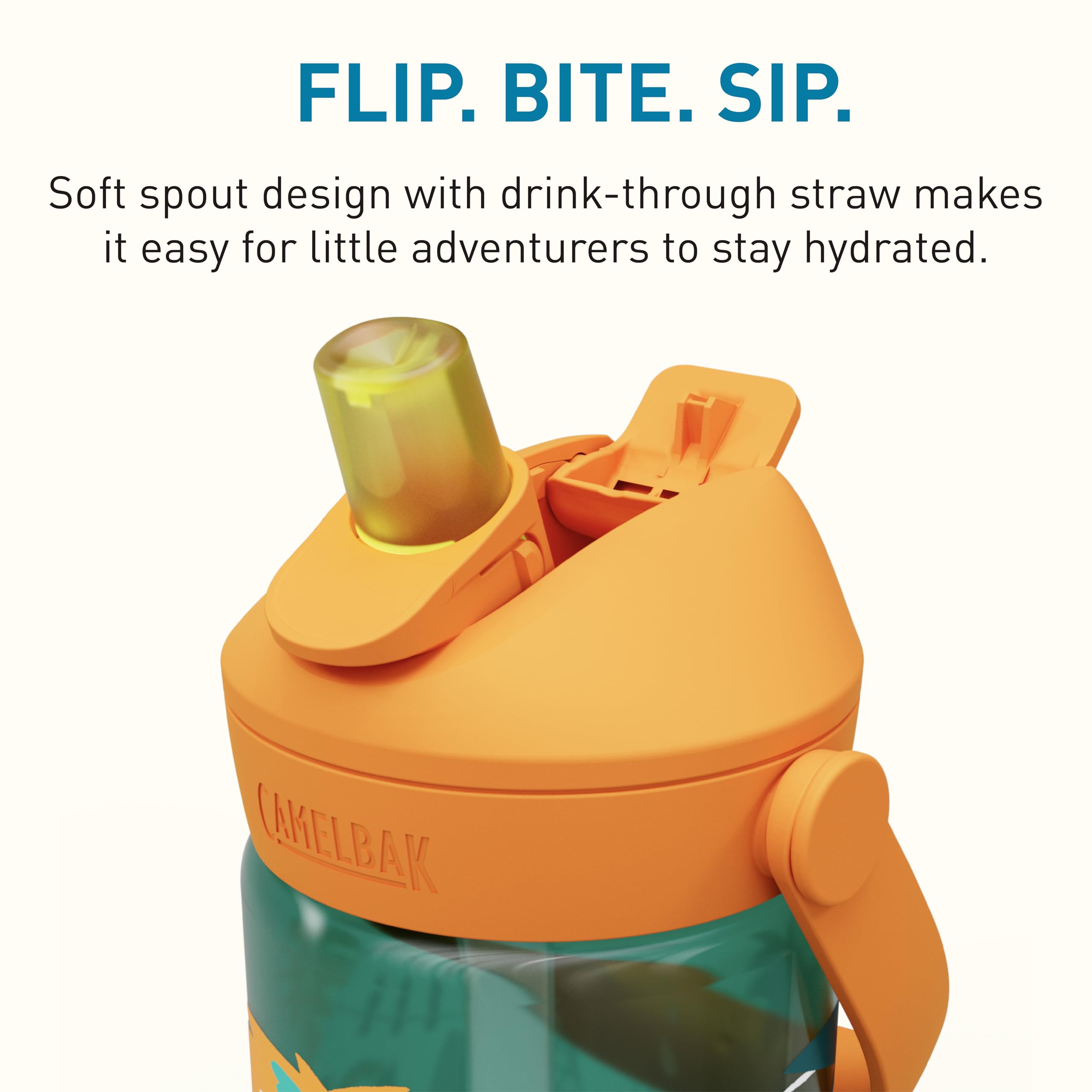 camelbak-thrive-flip-straw-kids-water-bottle-14oz-jungle-animals image 5