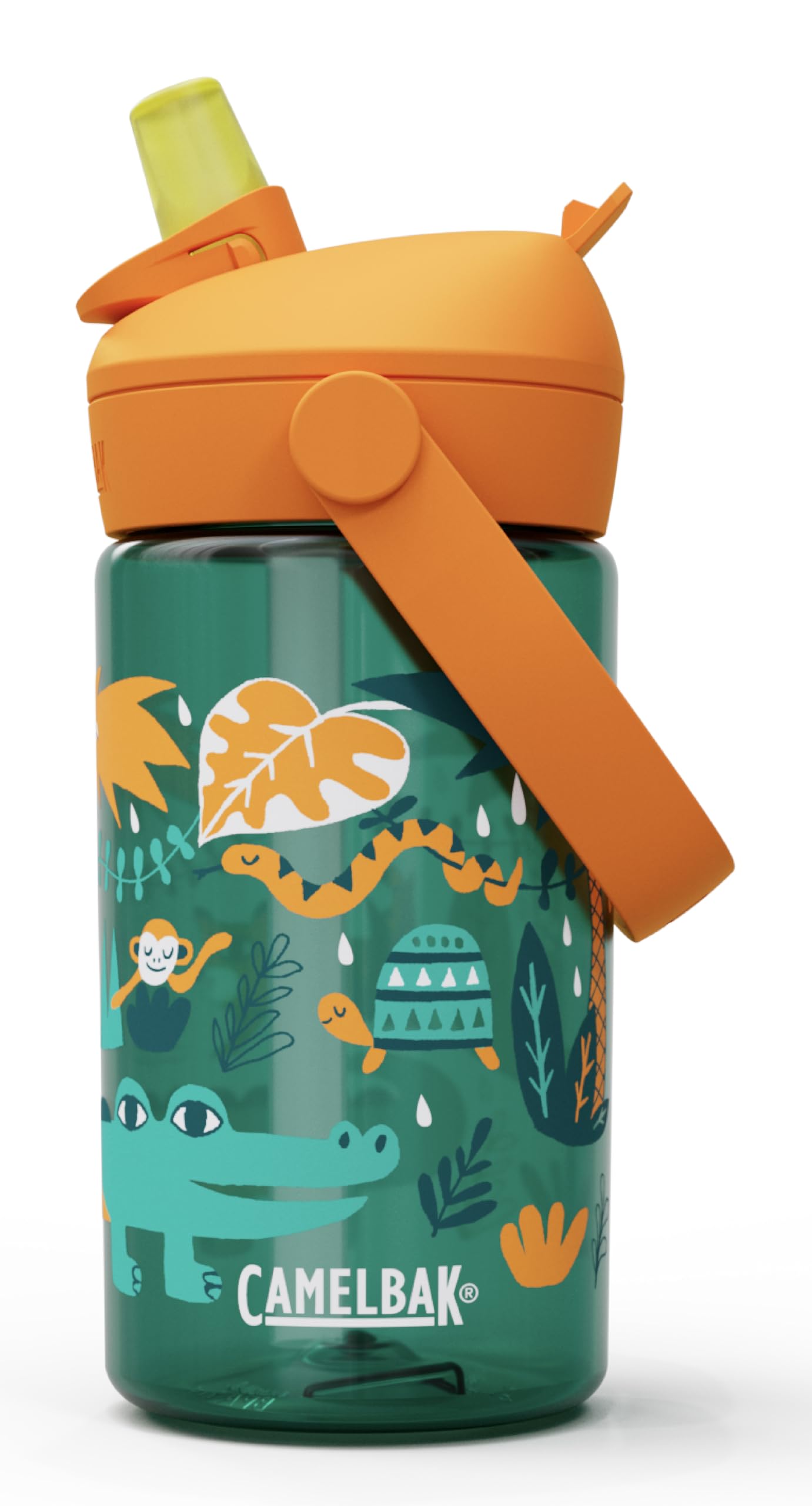 camelbak-thrive-flip-straw-kids-water-bottle-14oz-jungle-animals image 1