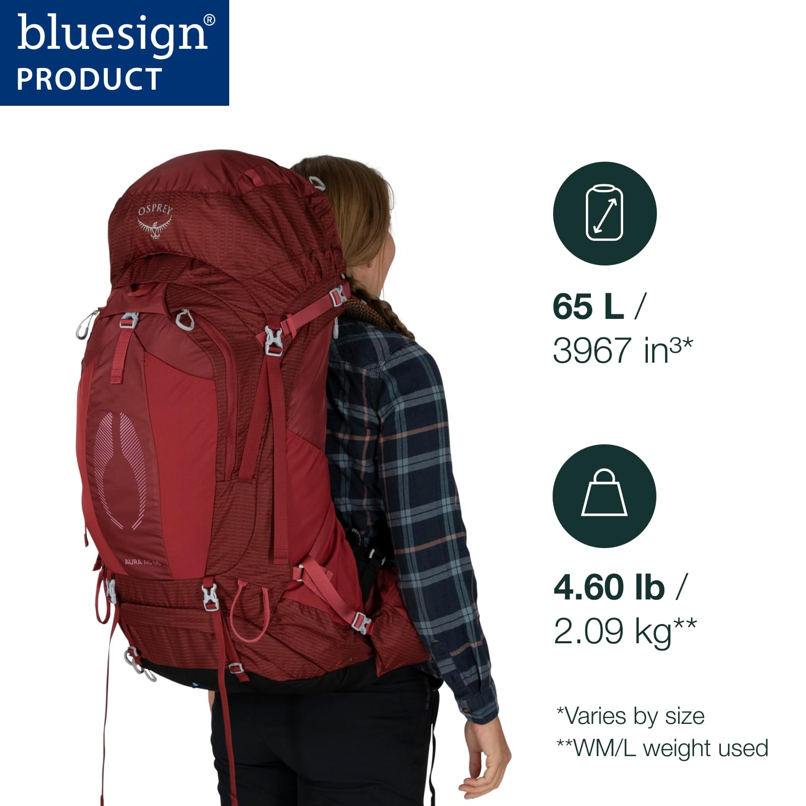 osprey-aura-ag-65l-women-s-backpacking-backpack-enchantment-purple-wxs-s image 2