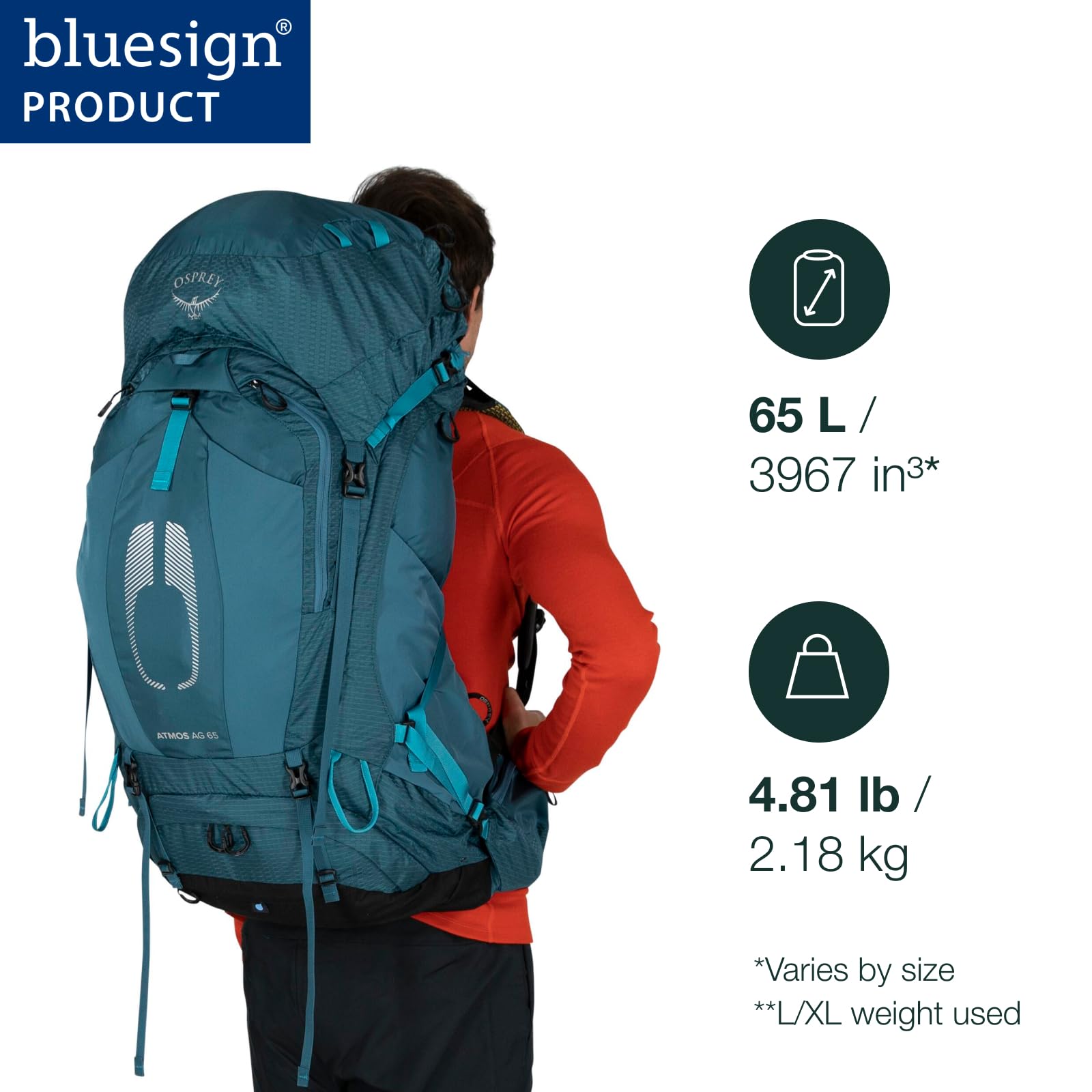 osprey-atmos-ag-65l-men-s-backpacking-backpack-black-s-m image 2