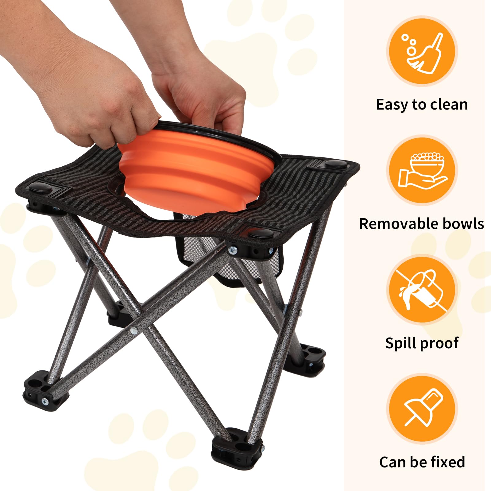 kingcamp-pets-elevated-dog-bowls-portable-stand-for-outdoor-feeding image 3