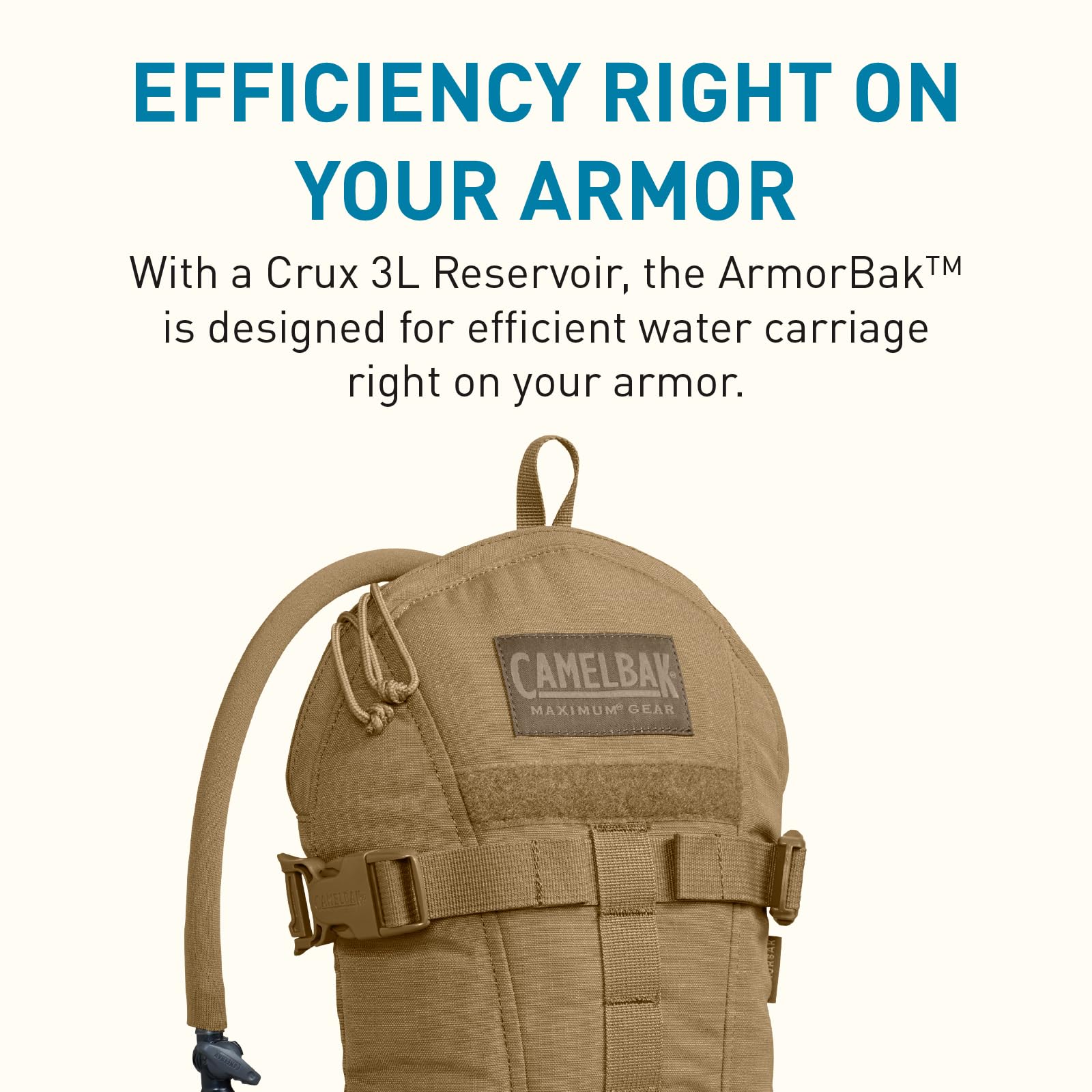 camelbak-armorbak-tactical-hydration-pack-100-oz-mil-spec-crux-reservoir-coyote image 4