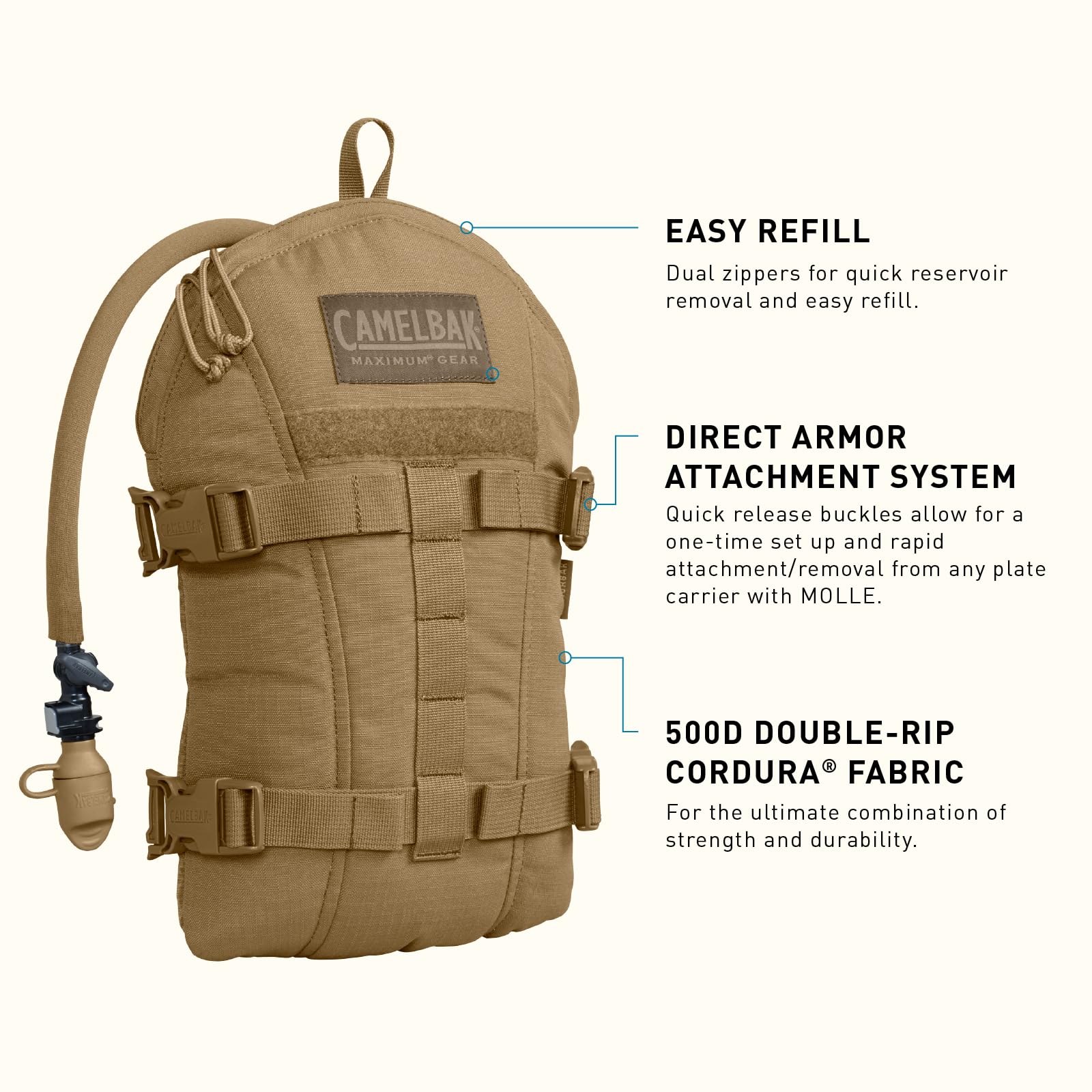 camelbak-armorbak-tactical-hydration-pack-100-oz-mil-spec-crux-reservoir-coyote image 3