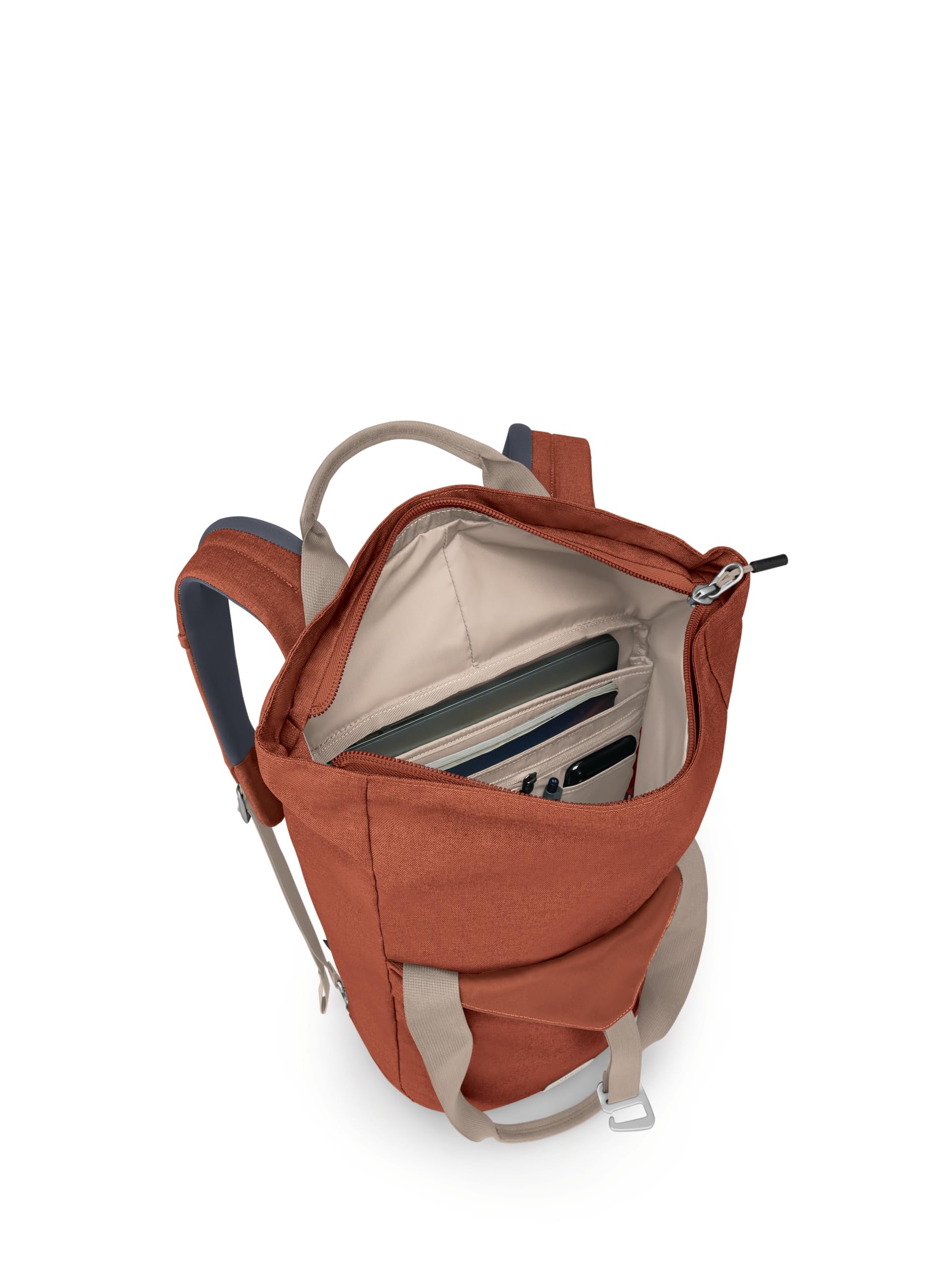 osprey-arcane-zip-top-tote-backpack-porcelain-orange-heather image 6