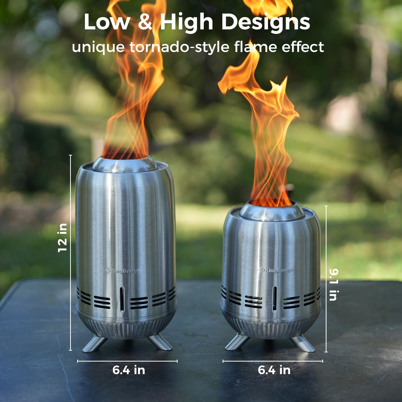 kingcamp-tornado-smokeless-tabletop-stainless-steel-fire-pit image 2