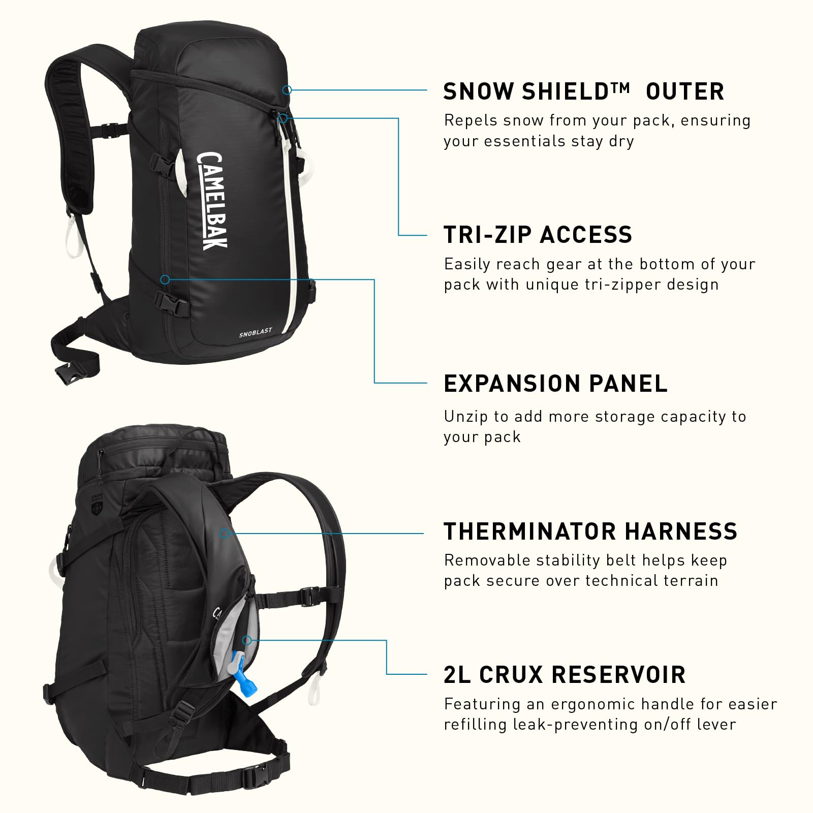 camelbak-snoblast-22-snow-hydration-pack-with-70oz-crux-reservoir image 7