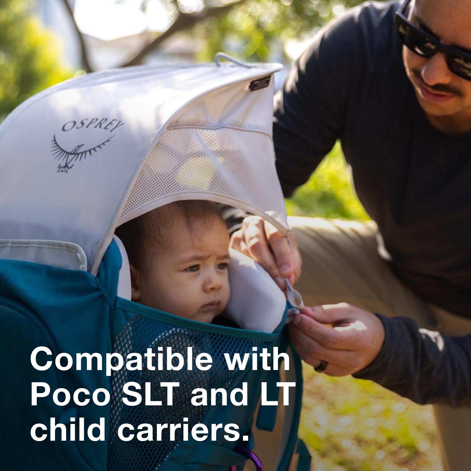 osprey-poco-lt-child-carrier-backpack-sunshade-silver image 4