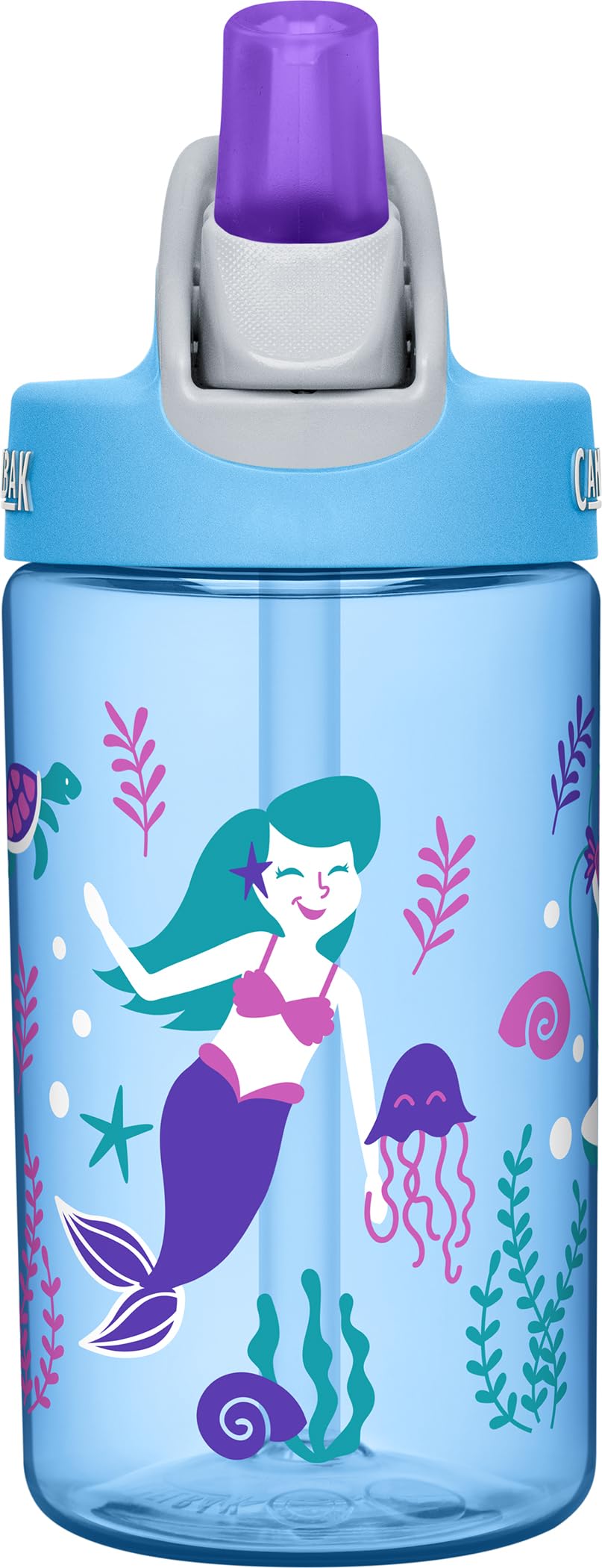 camelbak-eddy-kids-water-bottle-with-big-bite-valve-12oz-magical-mermaids image 2