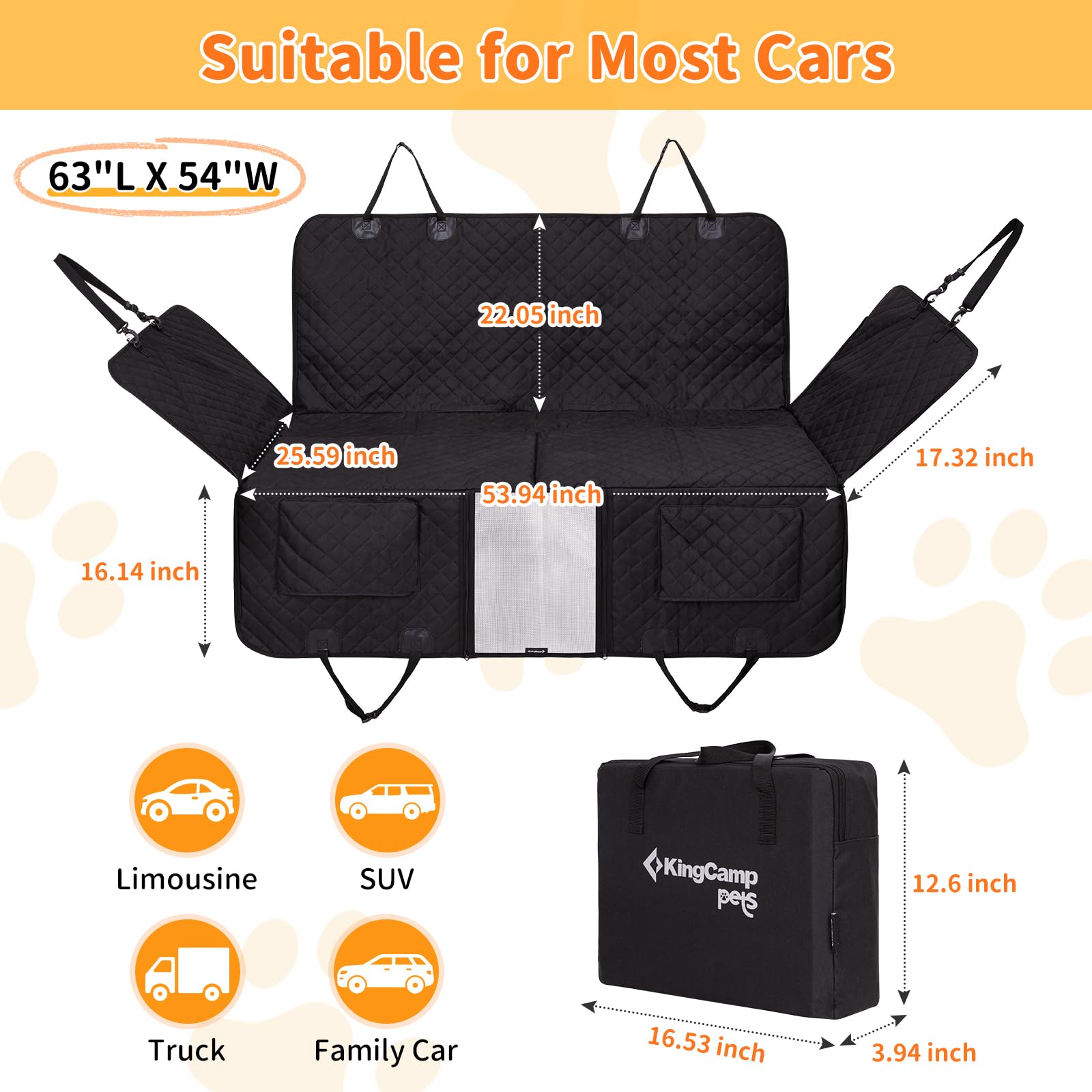 kingcamp-hard-bottom-dog-car-seat-cover image 8