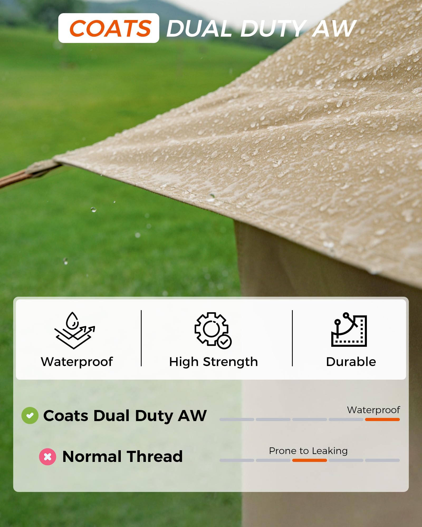 kingcamp-khan-340gsm-tc-canvas-4-season-bell-tent-heavy-duty-glamping-shelter image 6