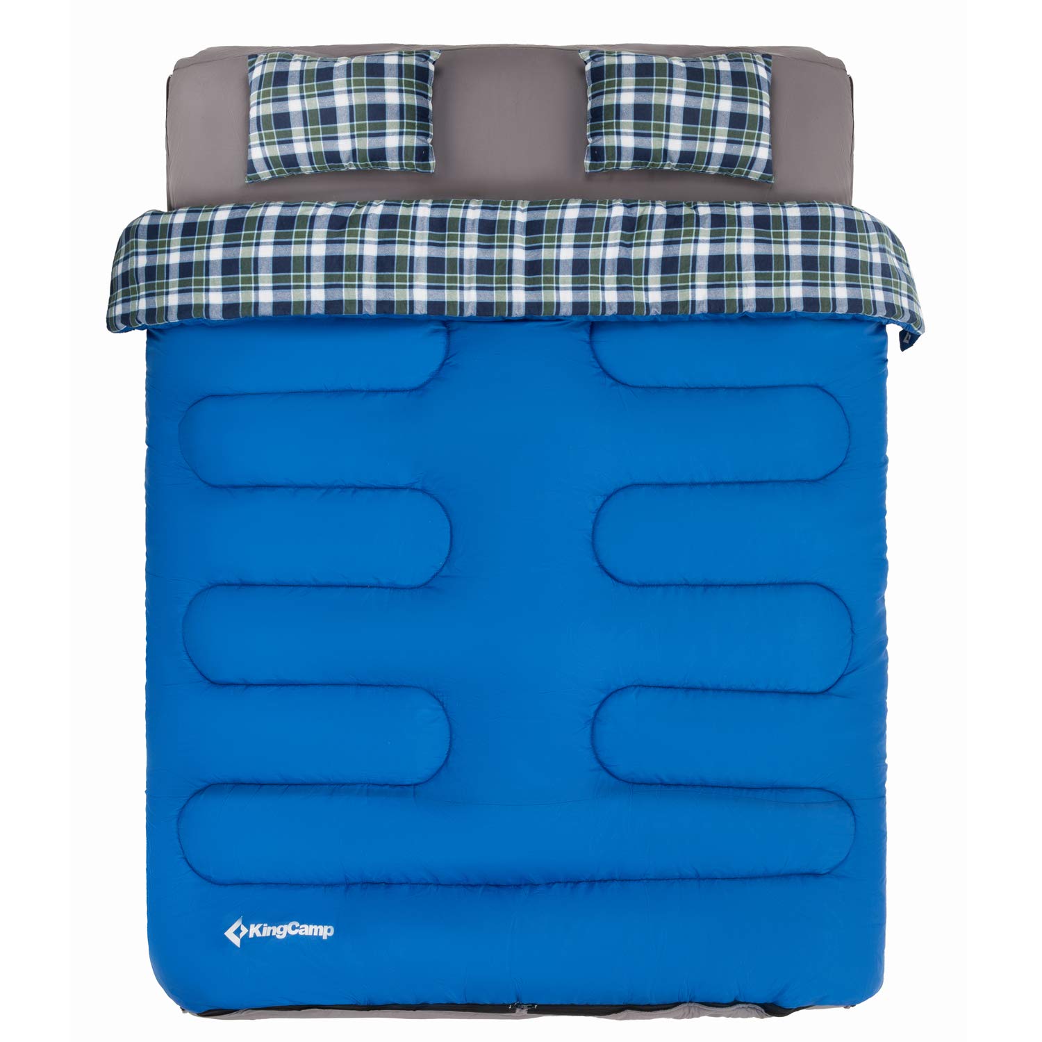 kingcamp-airbed-fitted-double-sleeping-bag-with-sheet-pillows image 1