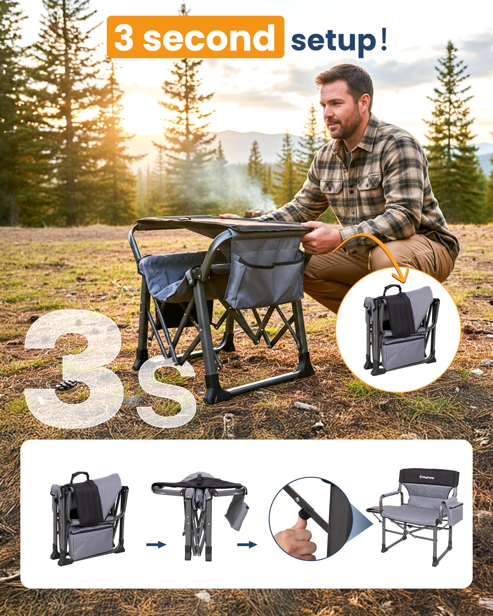kingcamp-xxl-folding-padded-director-s-chair-with-side-table image 4