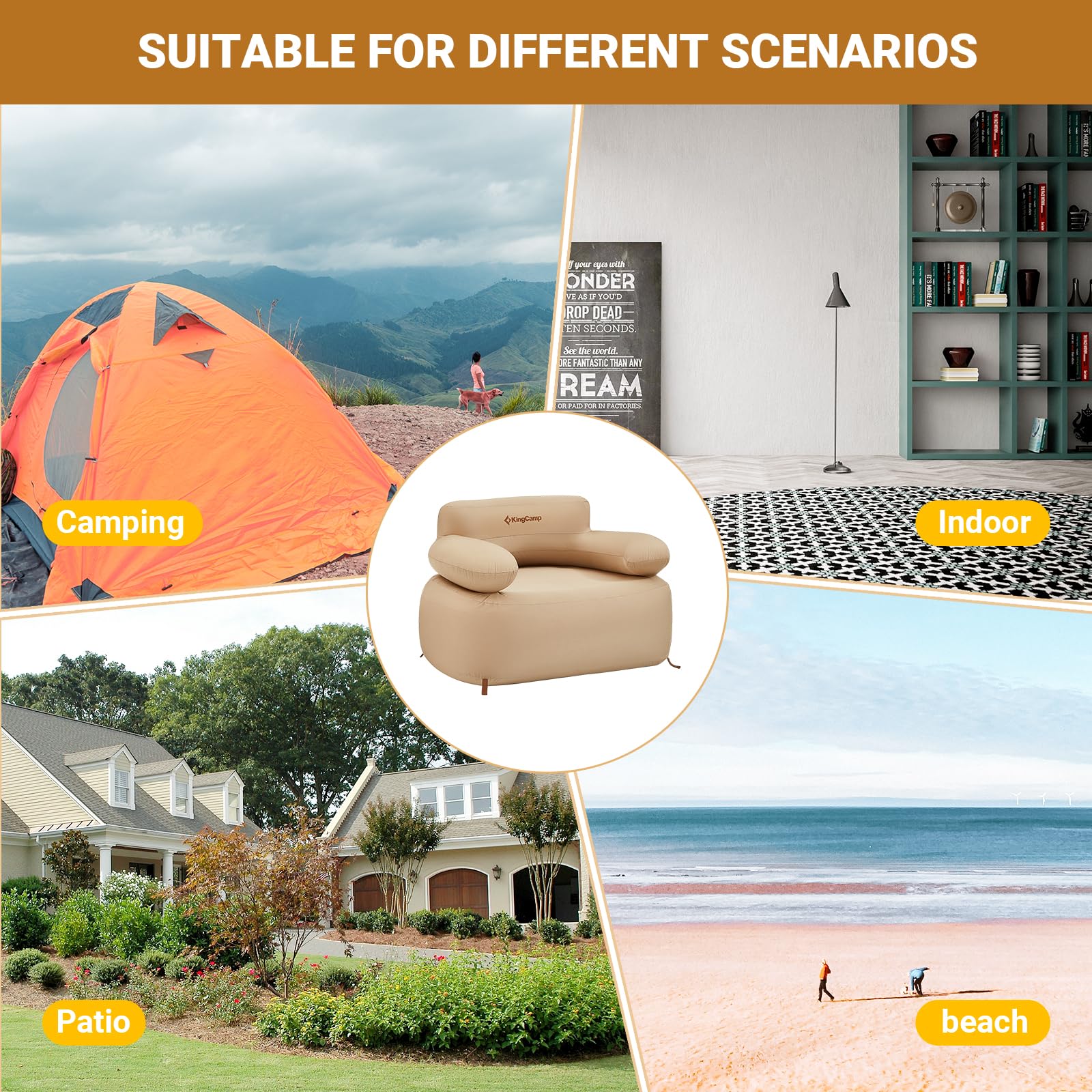 kingcamp-premium-single-inflatable-sofa-set-khaki image 8