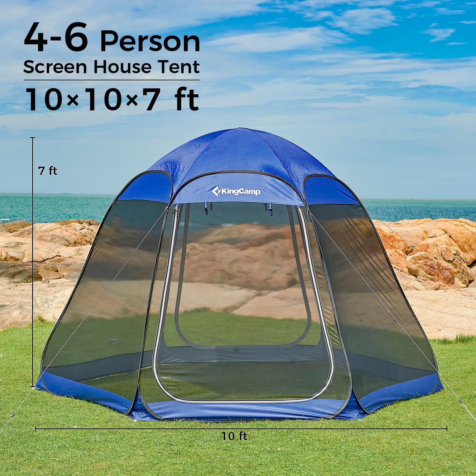 kingcamp-cairo-2-pop-up-screen-canopy-tent-10x7-instant-mosquito-net-shelter image 8