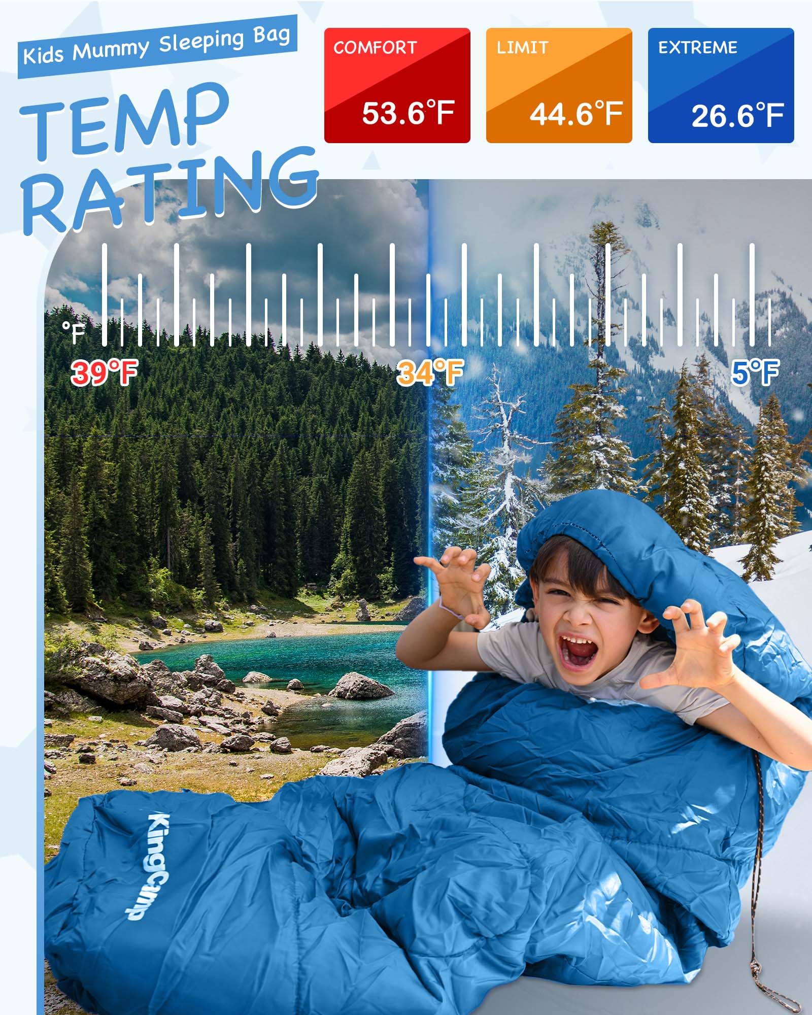 kingcamp-treck-300s-kid-s-mummy-sleeping-bag image 4