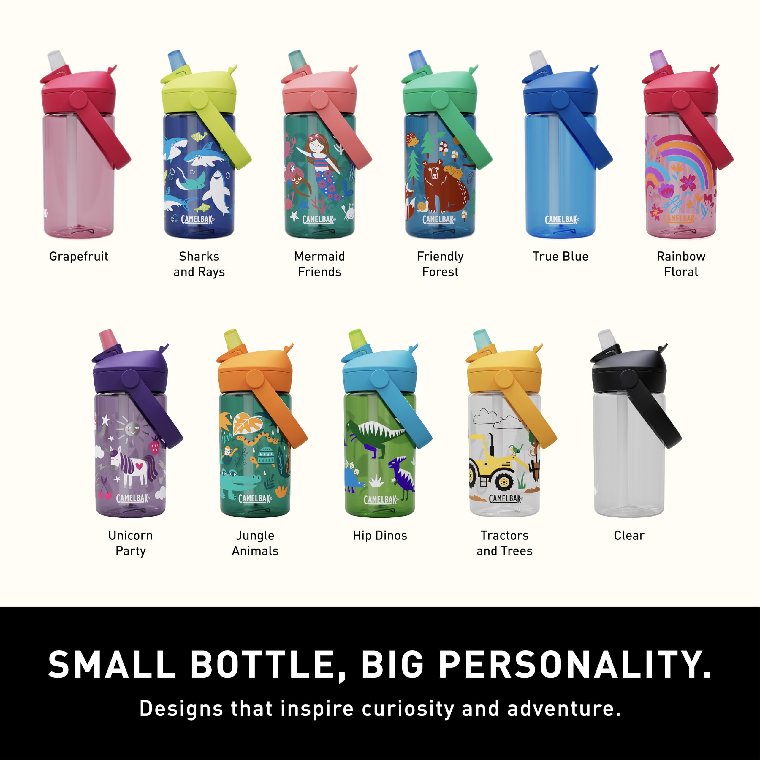 camelbak-thrive-flip-straw-kids-water-bottle-14oz-jungle-animals image 7