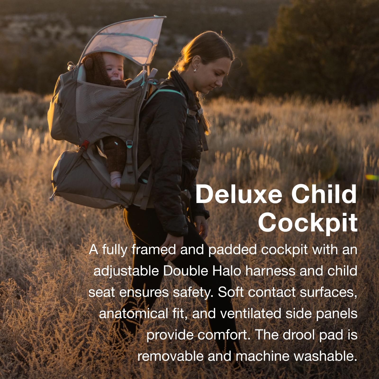 osprey-poco-child-carrier-backpack-adjustable-hiking-carrier-with-sunshade image 3