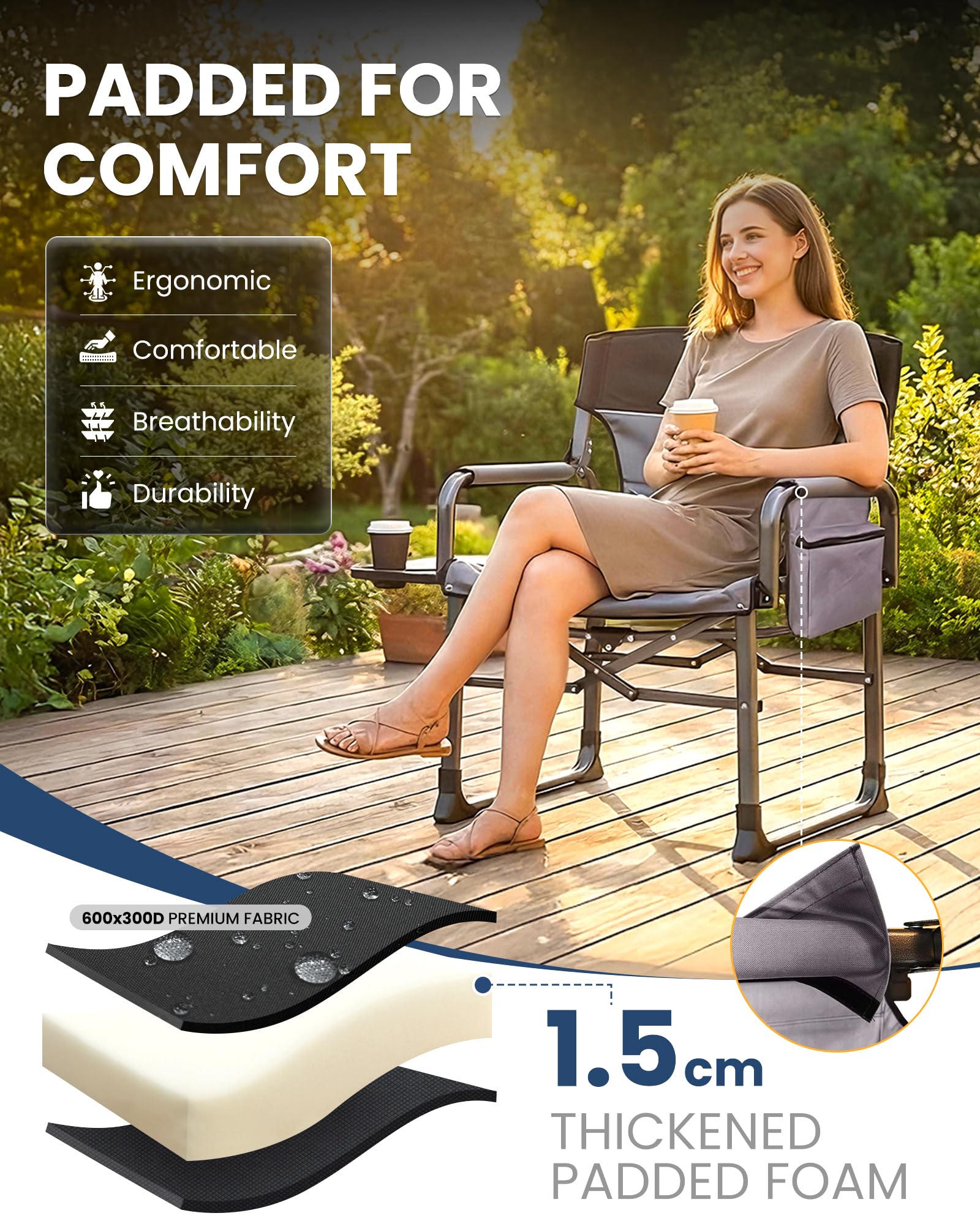 kingcamp-xxl-folding-padded-director-s-chair-with-side-table image 7