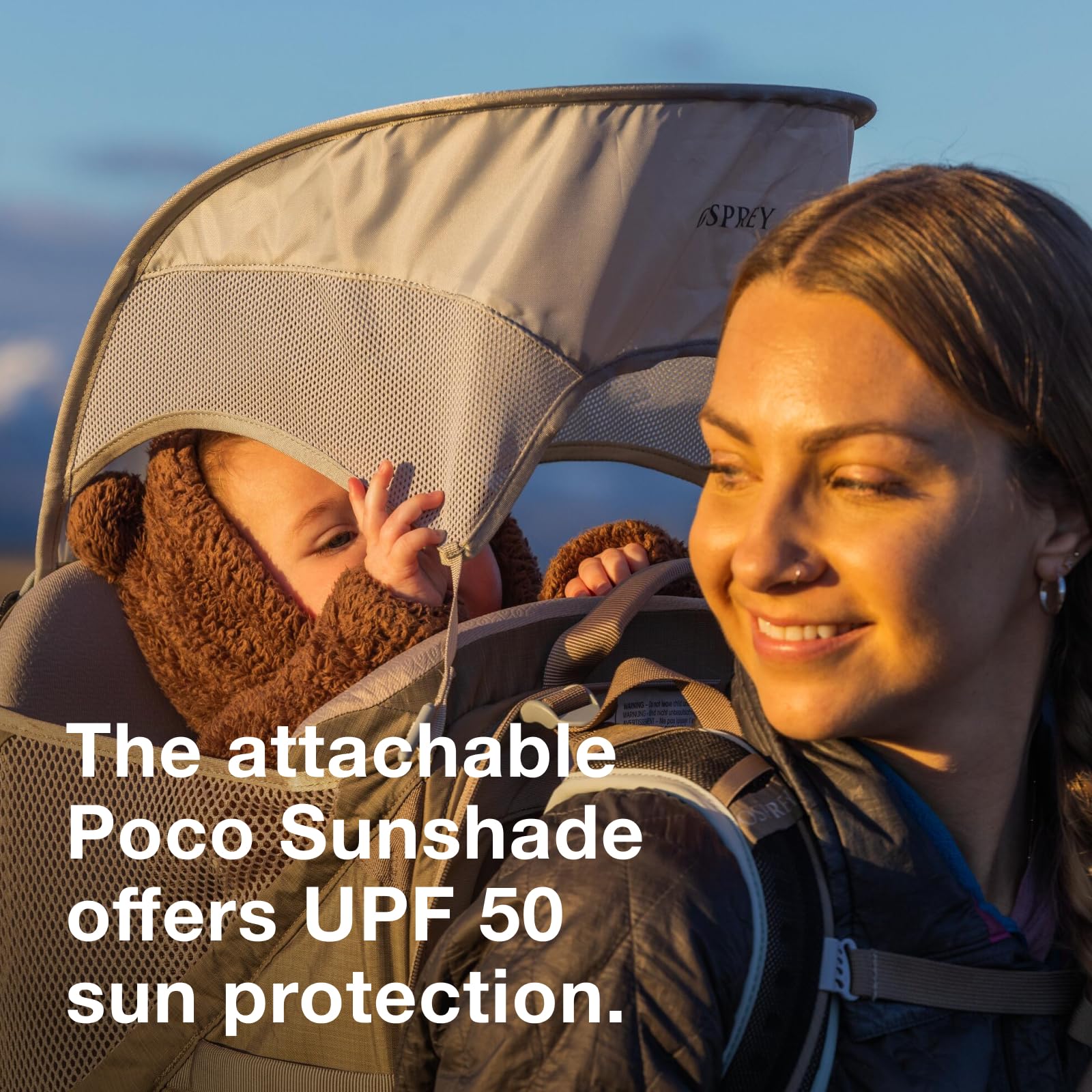 osprey-poco-lt-child-carrier-backpack-sunshade-silver image 3