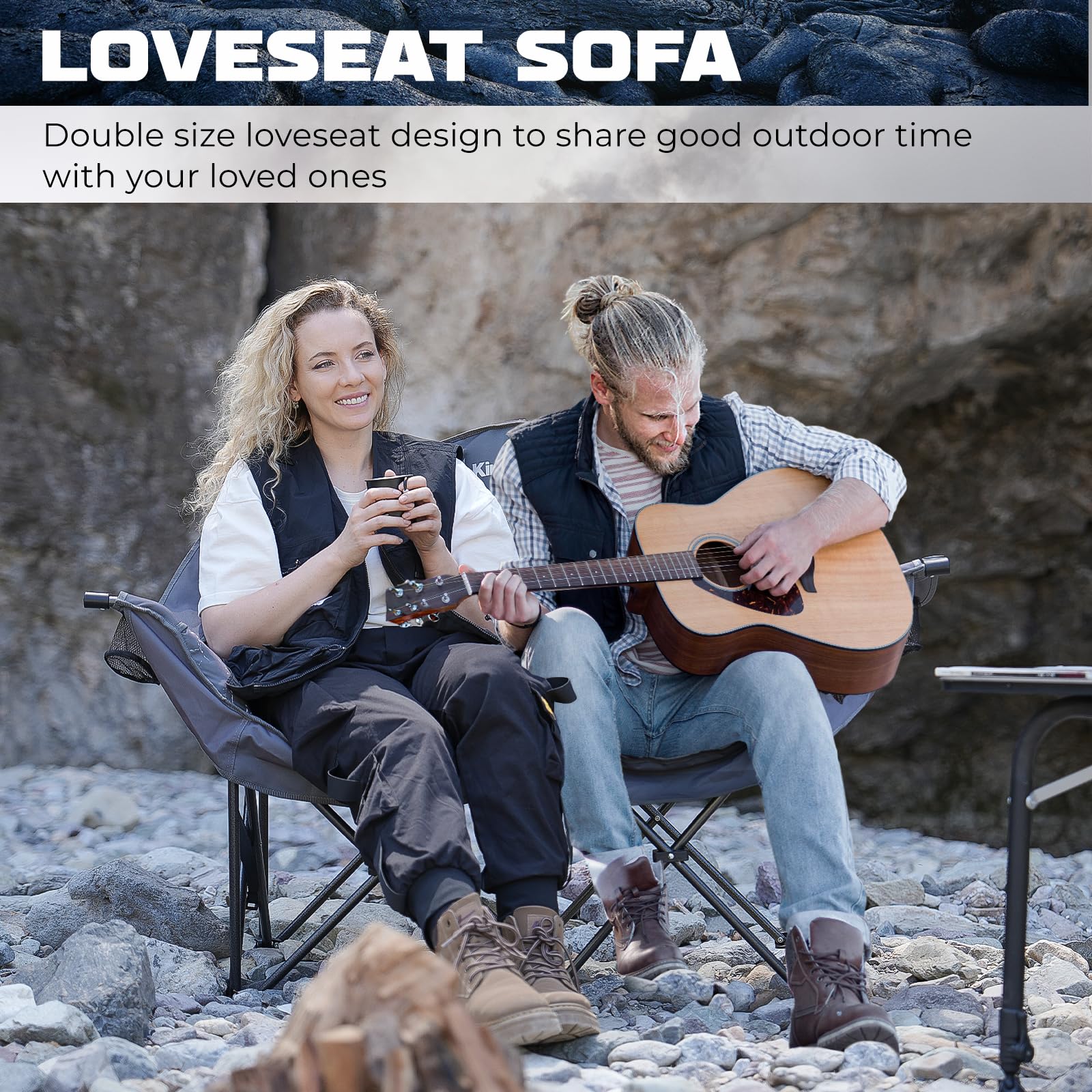 kingcamp-volcapetra-loveseat-double-seat-chair image 2