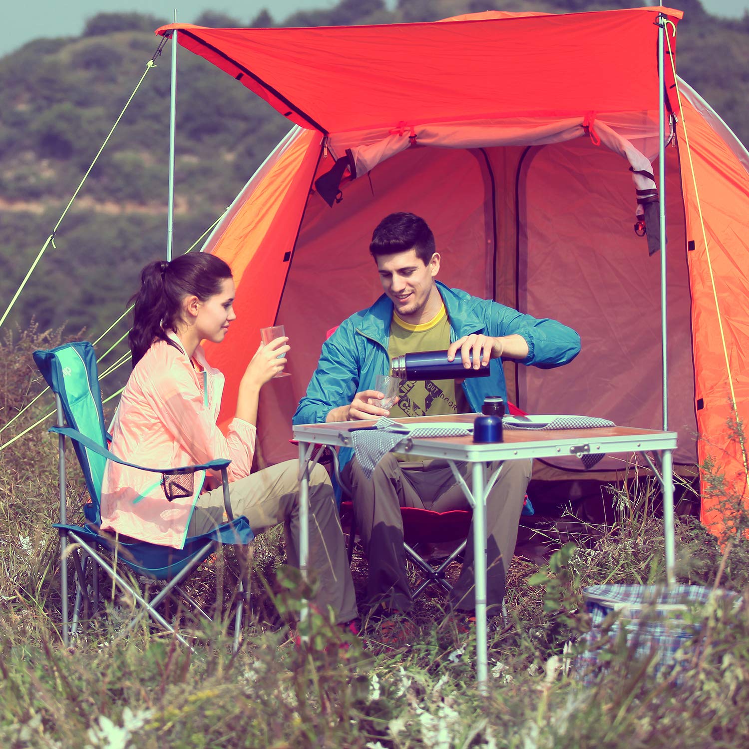 kingcamp-adjustable-bamboo-picnic-camping-table image 5