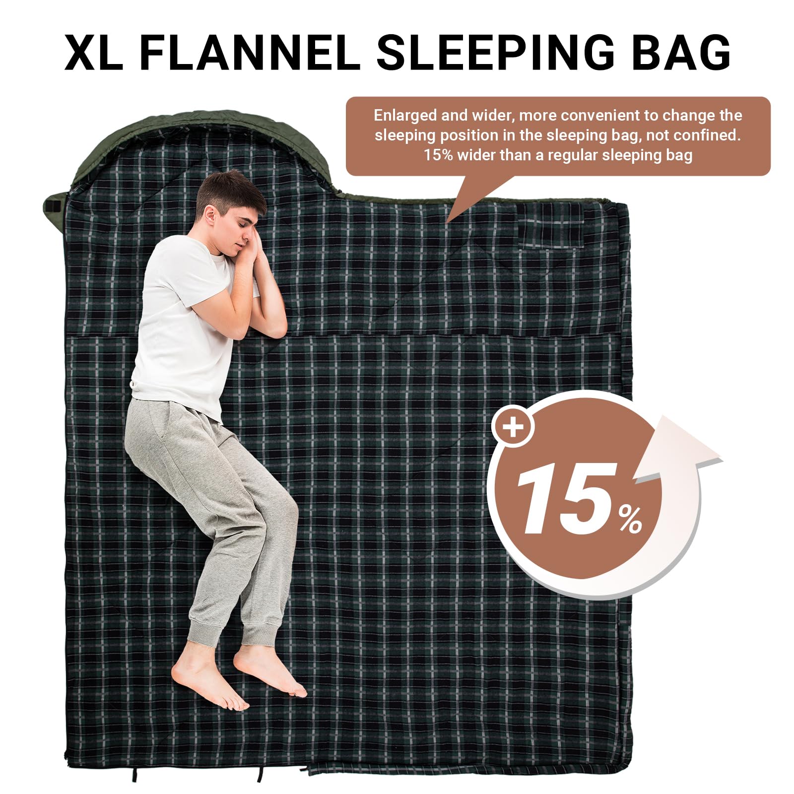 kingcamp-gale-300-hooded-envelope-sleeping-bag-large image 3
