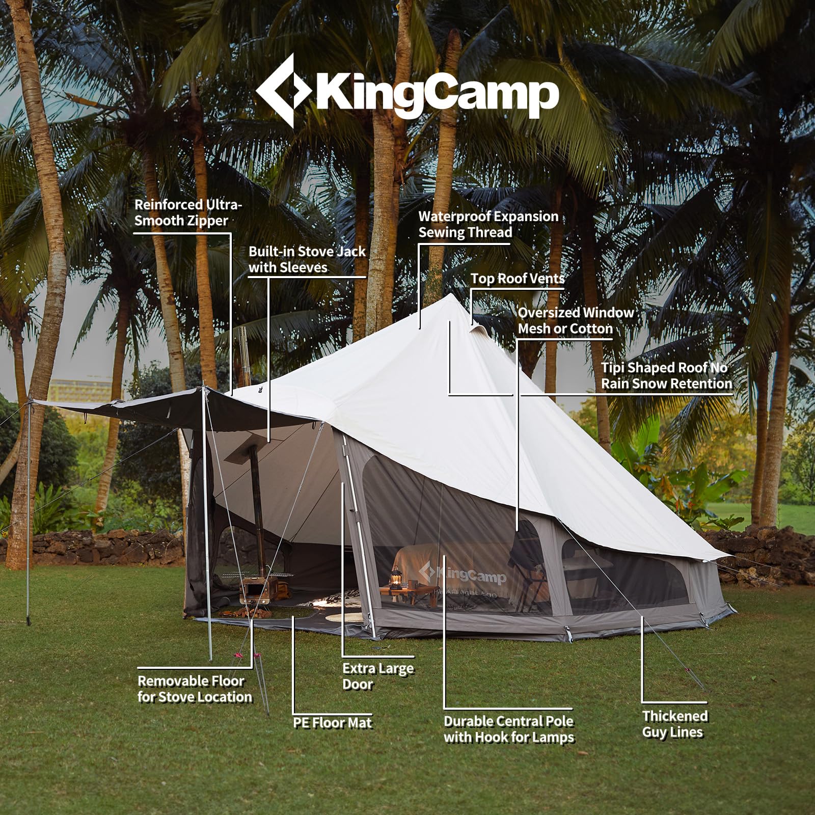 kingcamp-khan-light-400-500-canvas-bell-tent image 7