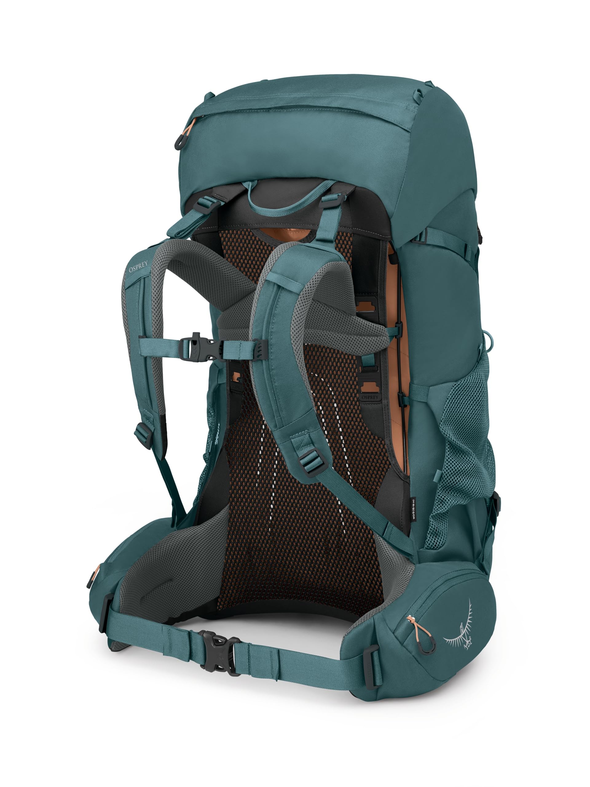osprey-renn-65-women-s-backpacking-backpack-cascade-blue-melon-orange image 6