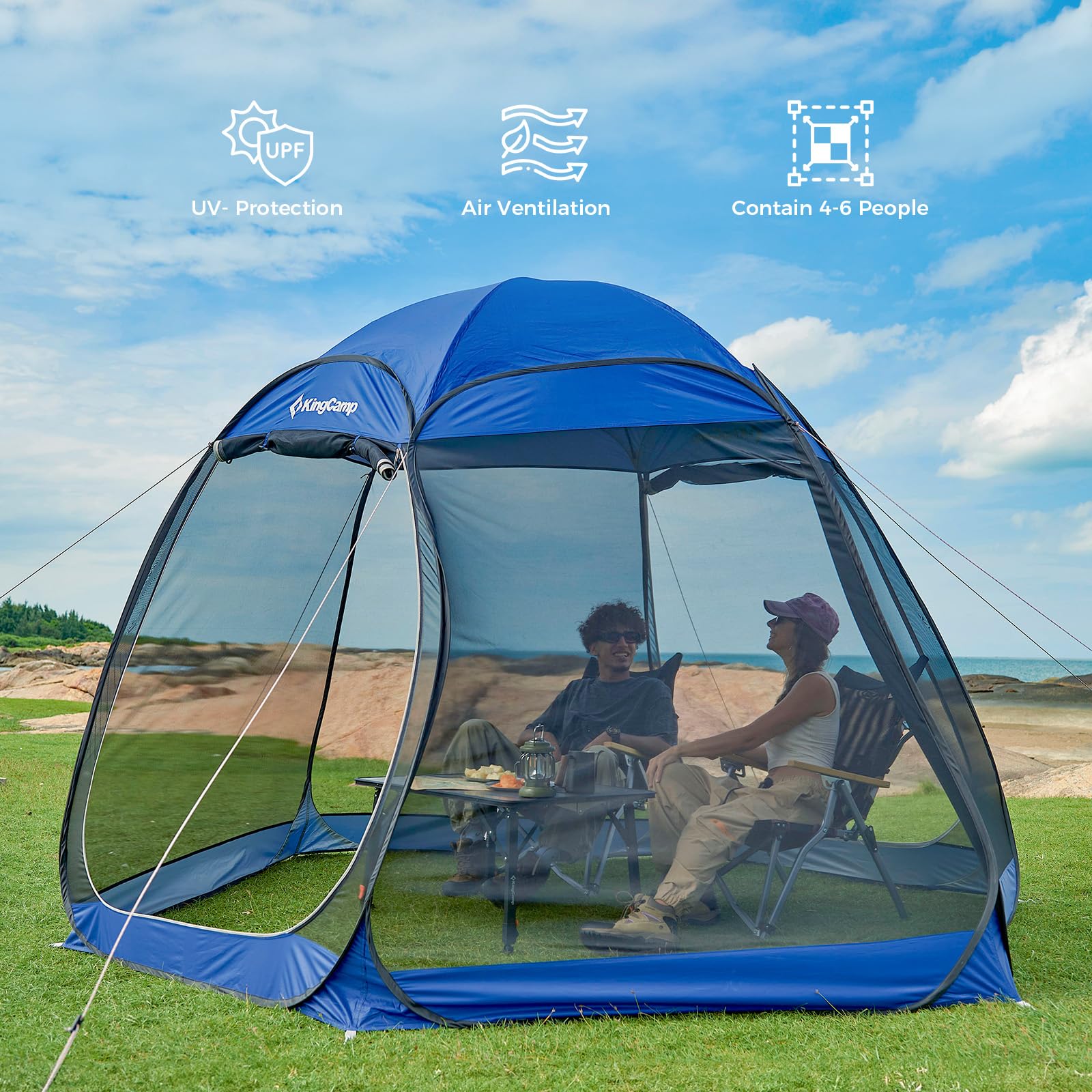 kingcamp-cairo-2-pop-up-screen-canopy-tent-10x7-instant-mosquito-net-shelter image 6